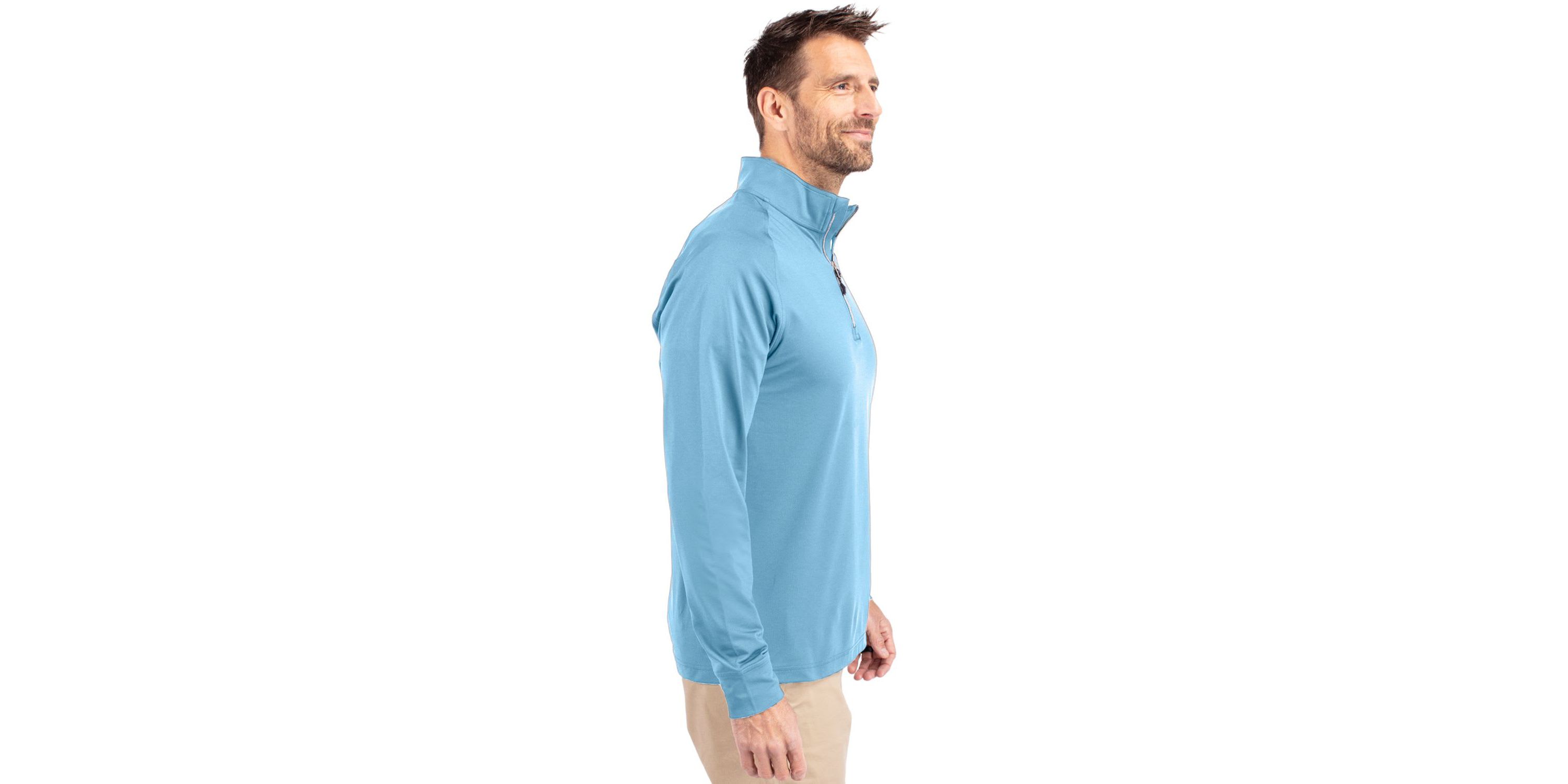 Big & Tall Cutter & Buck Adapt Eco Knit Stretch Recycled Mens Big and Tall Quarter Zip Pullover