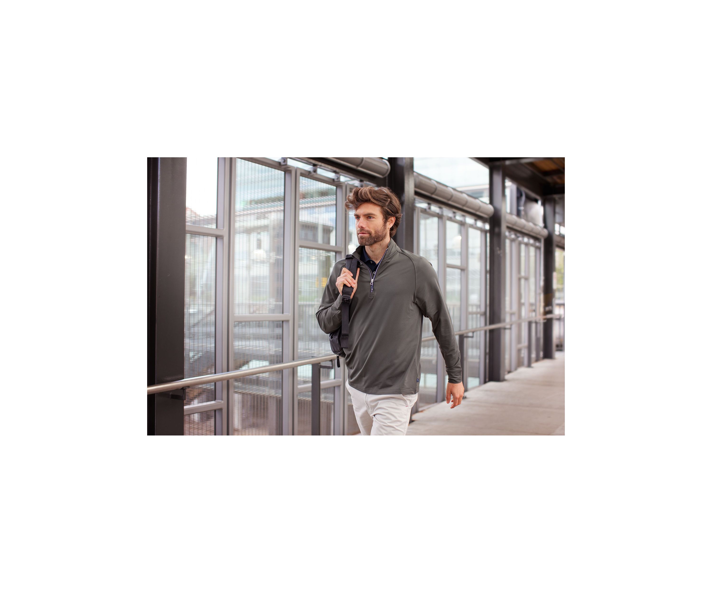 Big & Tall Adapt Eco Knit Stretch Recycled Mens Big and Tall Quarter Zip Pullover