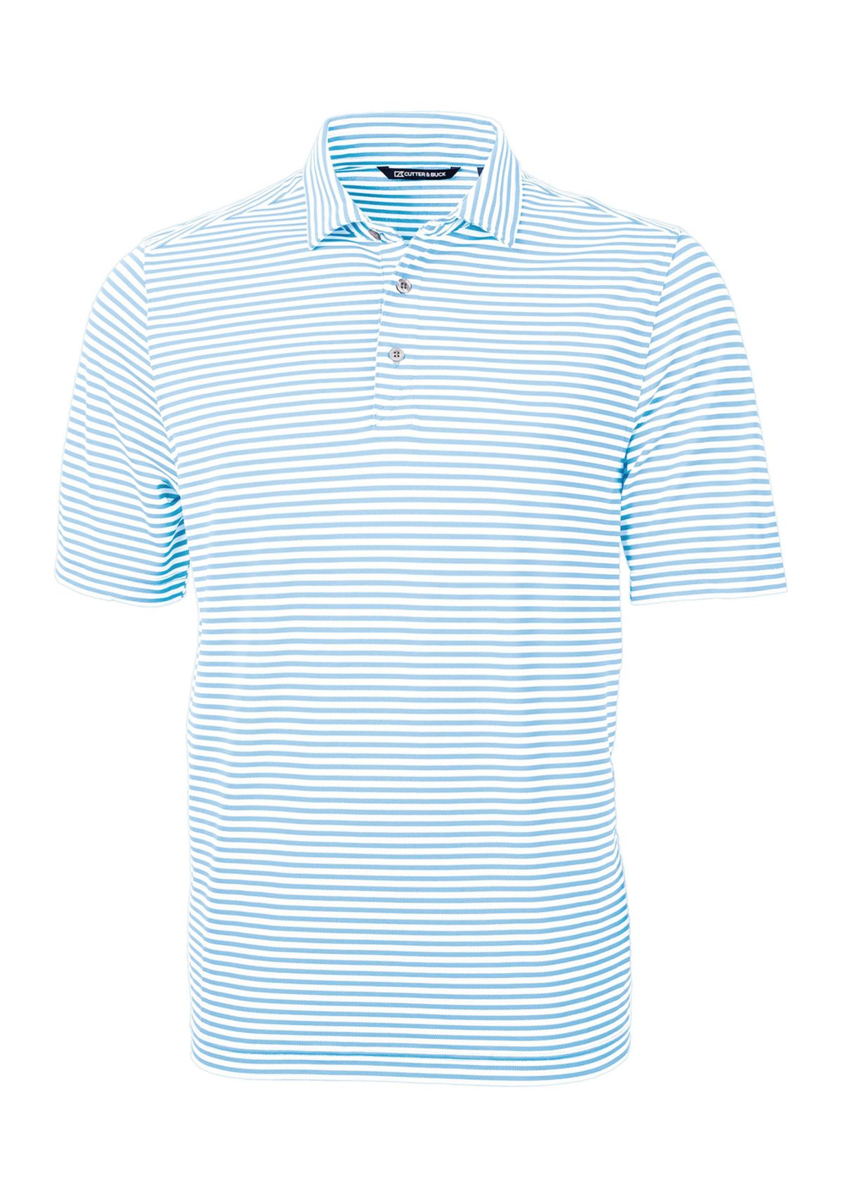 Big & Tall Virtue Eco Pique Stripe Recycled Mens Big and Tall Polo