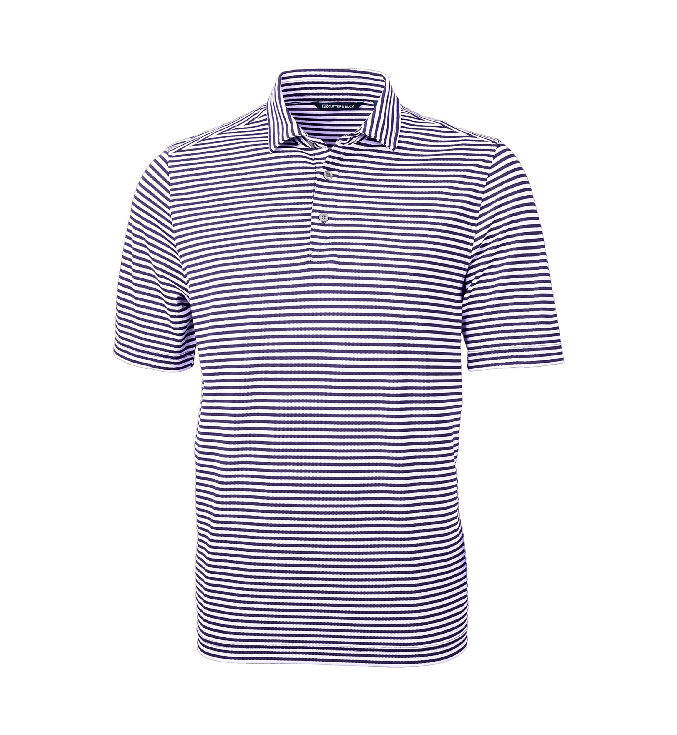 Big & Tall Virtue Eco Pique Stripe Recycled Mens Big and Tall Polo