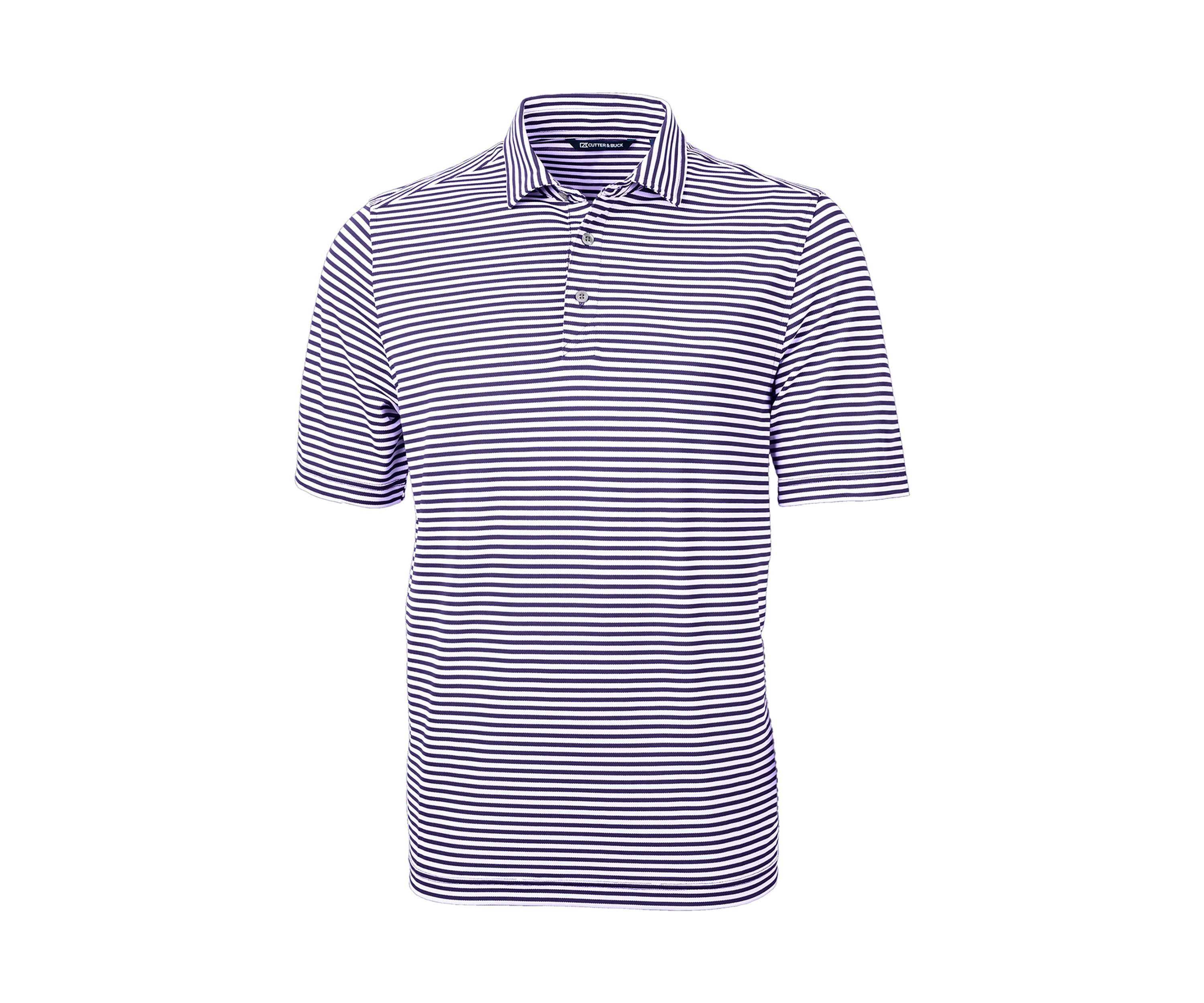 Big & Tall Virtue Eco Pique Stripe Recycled Mens Big and Tall Polo