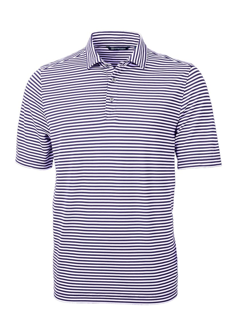 Big & Tall Virtue Eco Pique Stripe Recycled Mens Big and Tall Polo