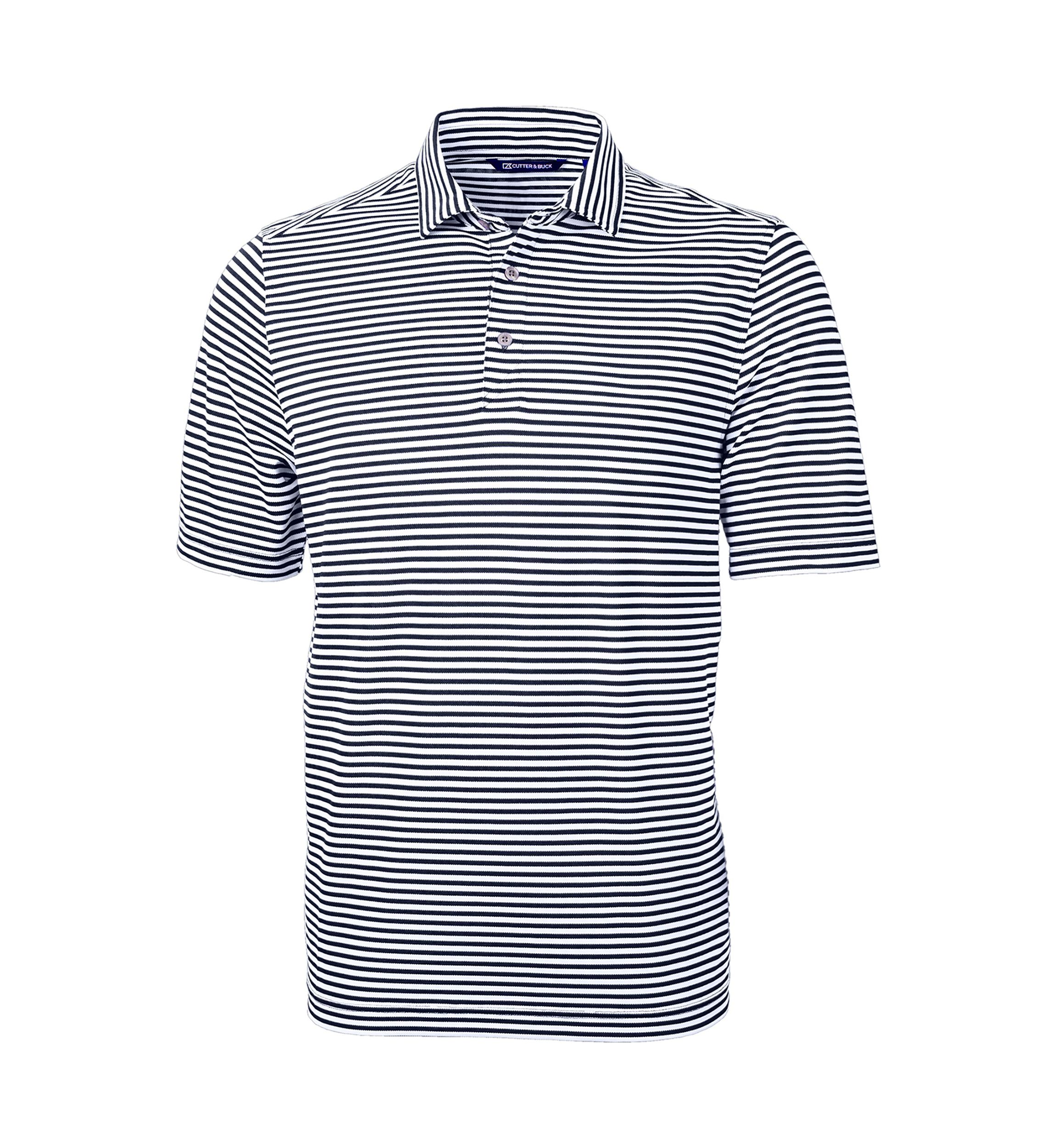 Big & Tall Virtue Eco Pique Stripe Recycled Mens Big and Tall Polo