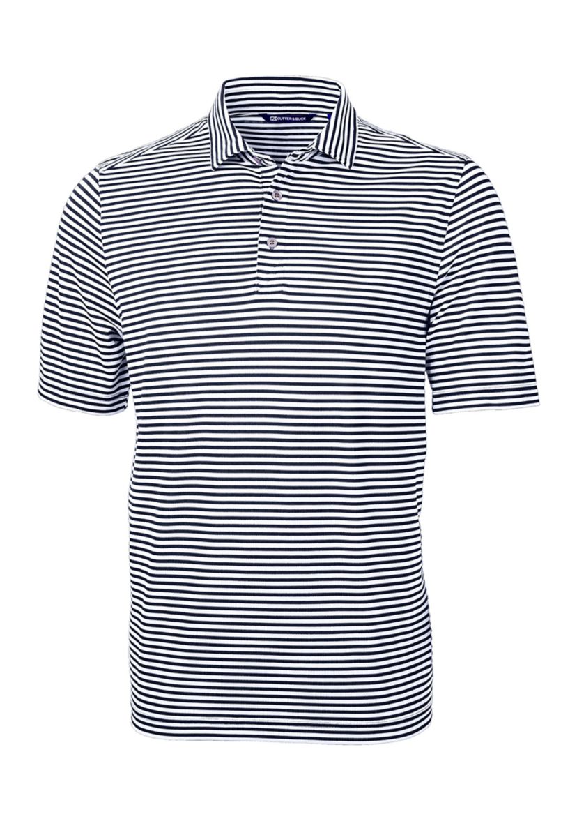 Big & Tall Virtue Eco Pique Stripe Recycled Mens Big and Tall Polo