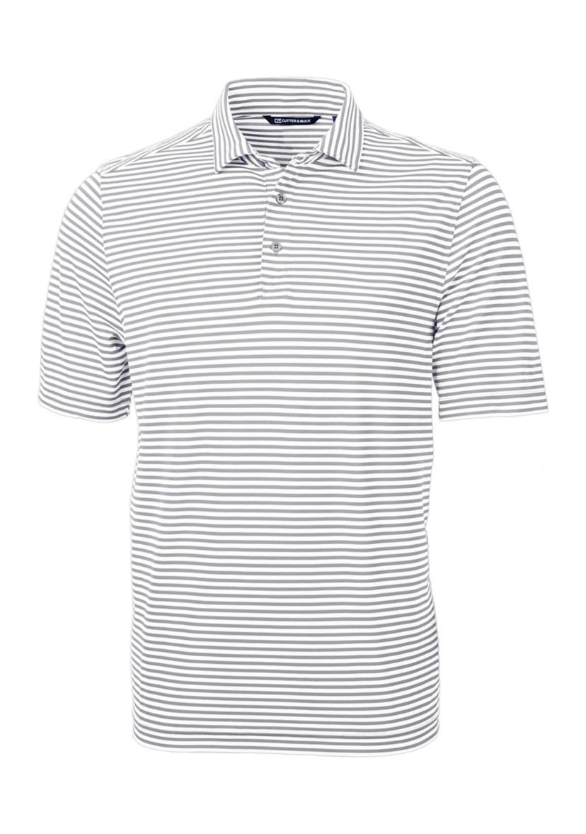 Big & Tall Virtue Eco Pique Stripe Recycled Mens Big and Tall Polo