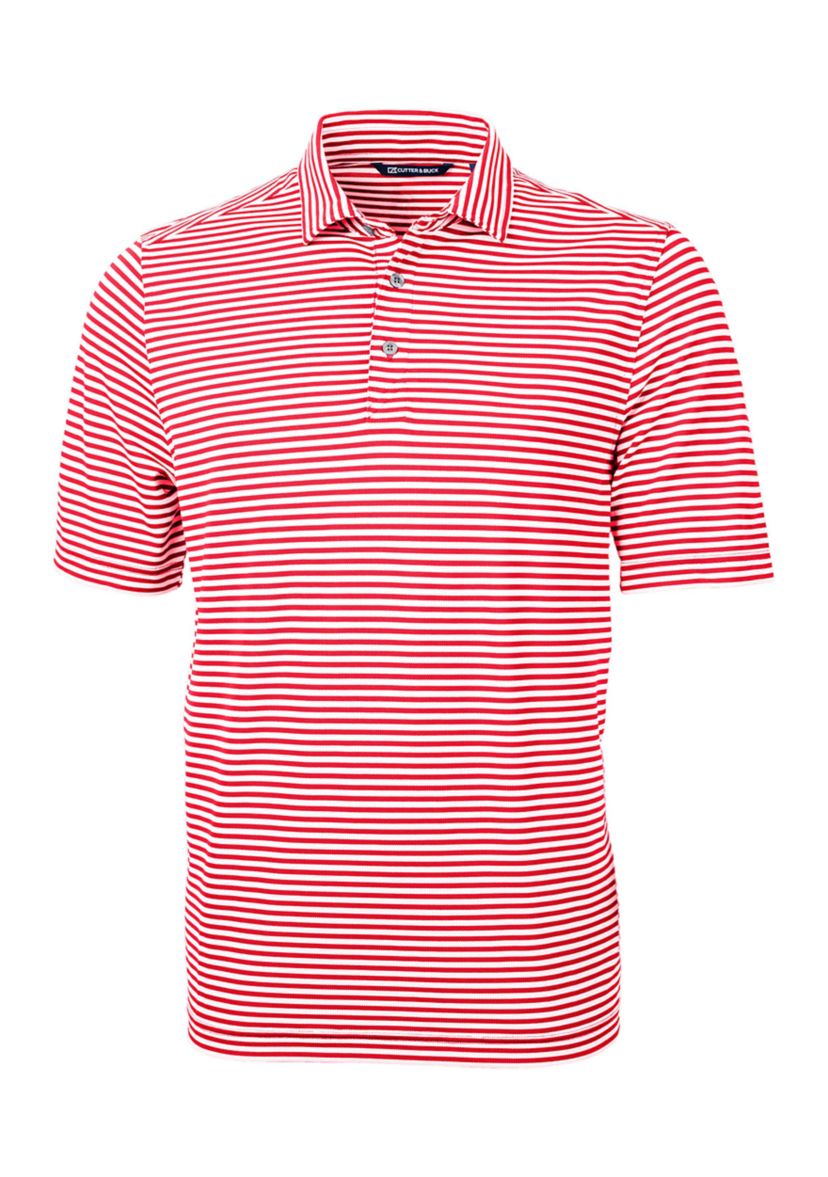 Big & Tall Virtue Eco Pique Stripe Recycled Mens Big and Tall Polo