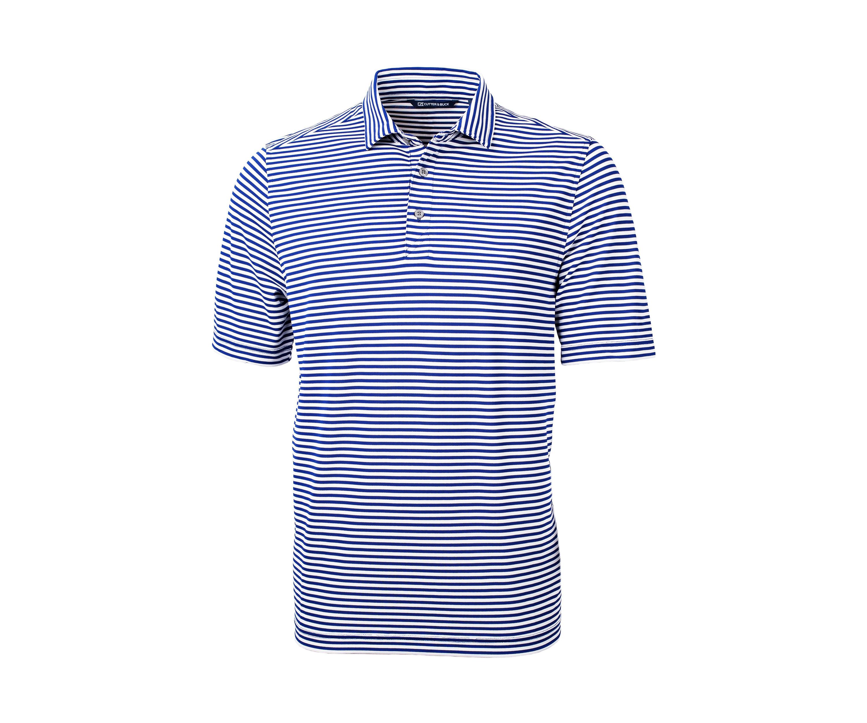 Big & Tall Virtue Eco Pique Stripe Recycled Mens Big and Tall Polo