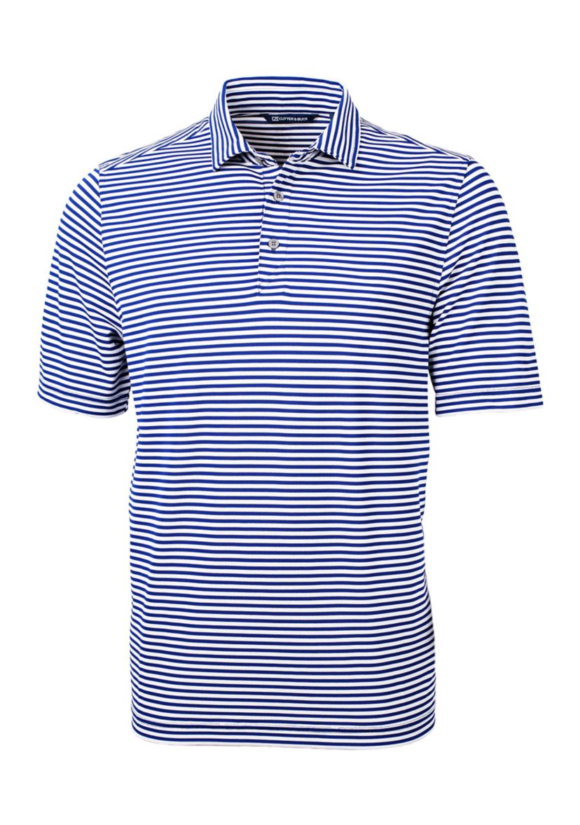 Big & Tall Virtue Eco Pique Stripe Recycled Mens Big and Tall Polo