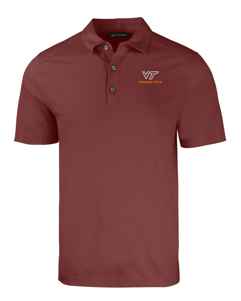 Big & Tall NCAA Virginia Tech Hokies Forge Eco Stretch Recycled Polo