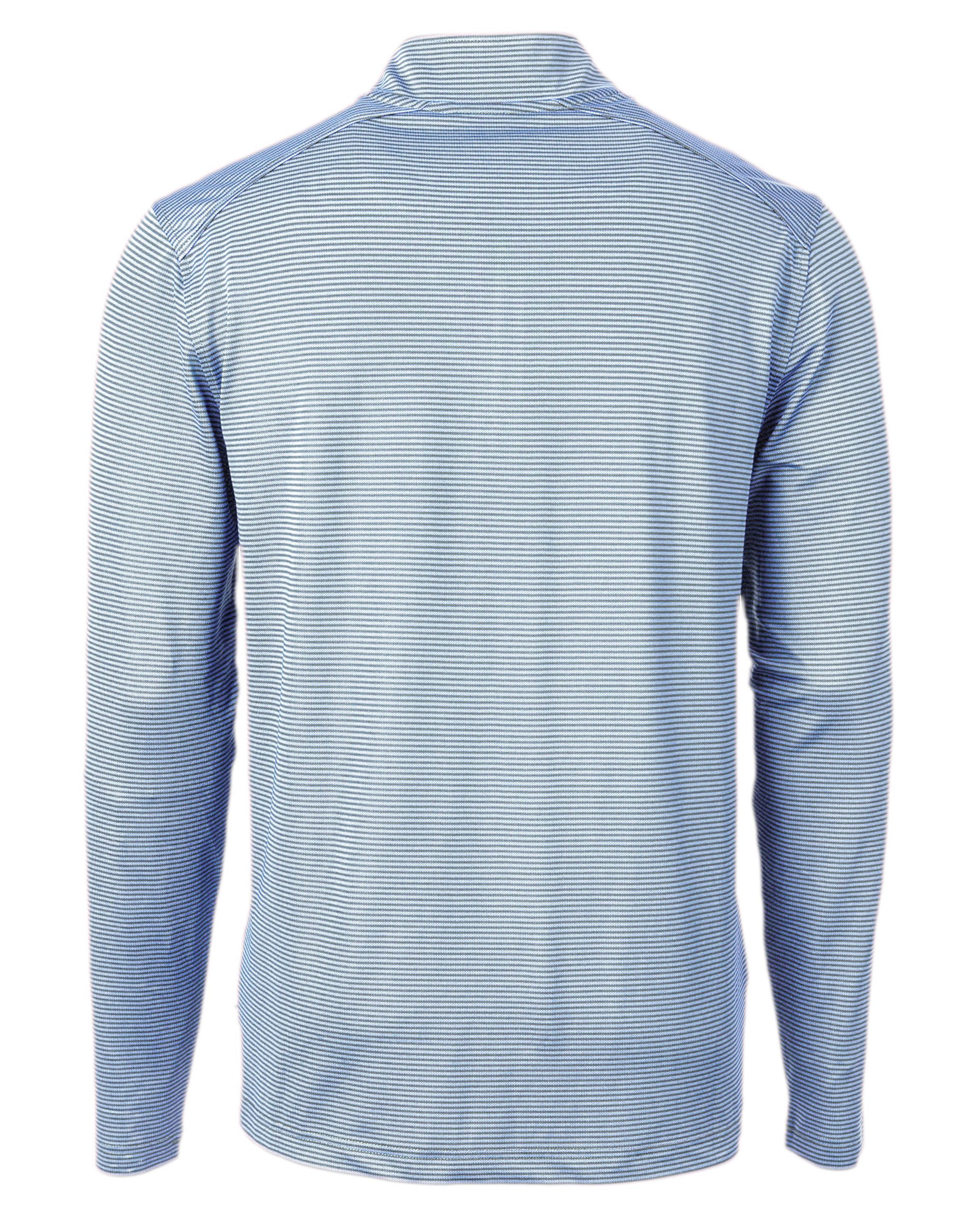 Virtue Eco Pique Micro Stripe Recycled Mens Big & Tall Quarter Zip