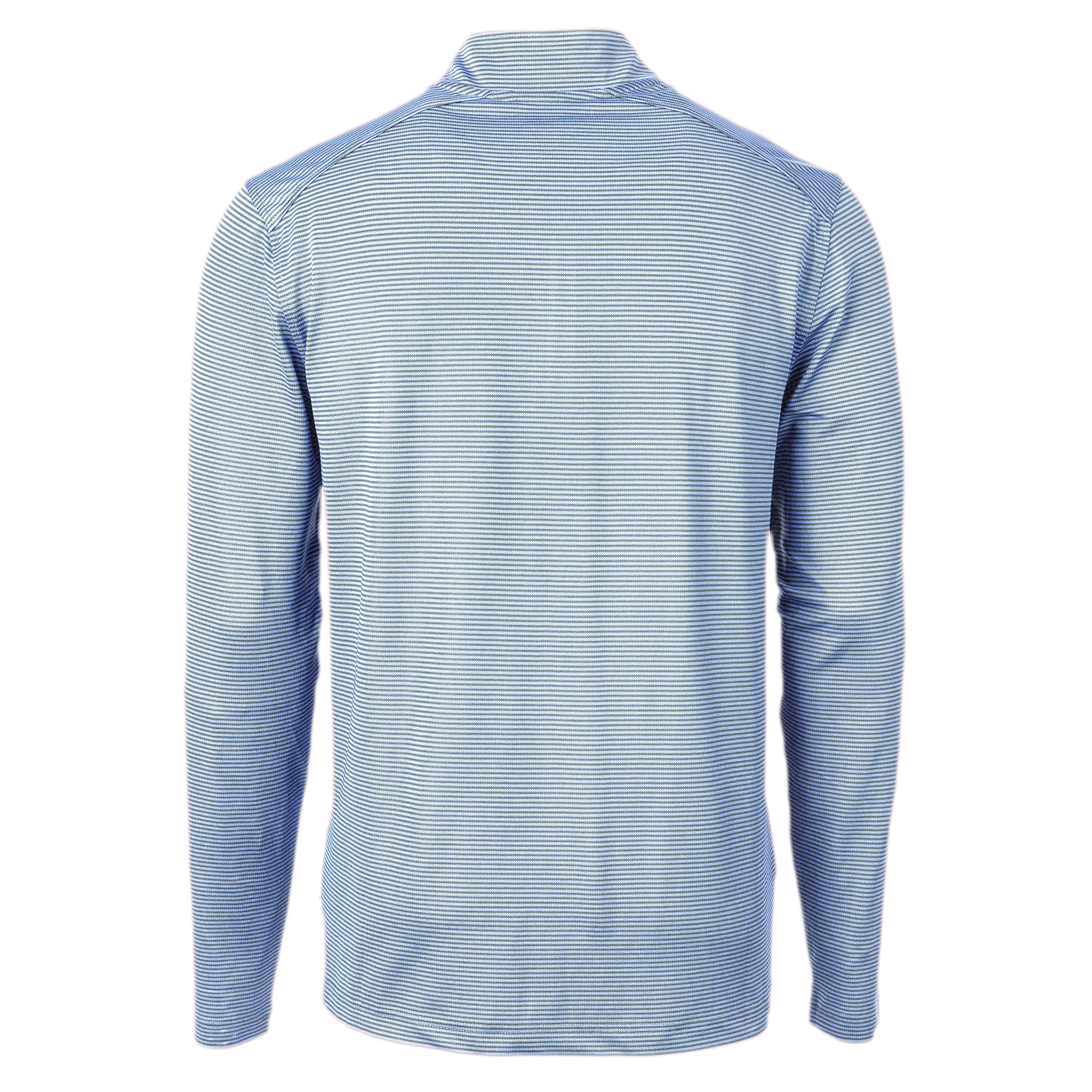 Virtue Eco Pique Micro Stripe Recycled Mens Big & Tall Quarter Zip