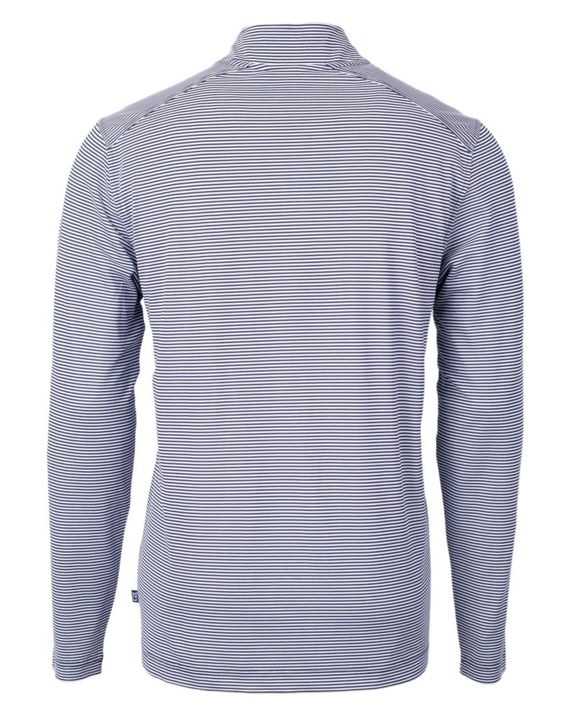 Virtue Eco Pique Micro Stripe Recycled Mens Big & Tall Quarter Zip