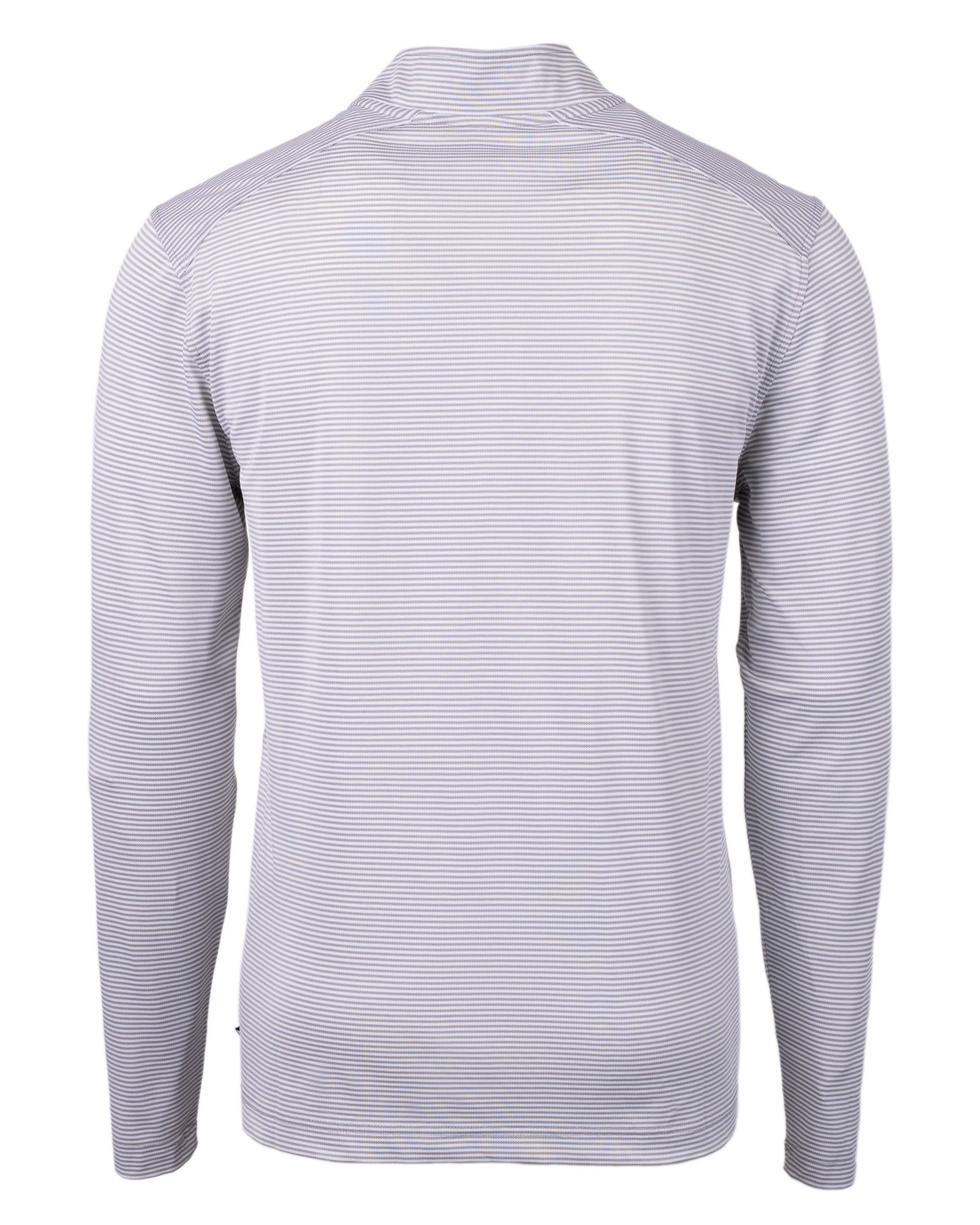Virtue Eco Pique Micro Stripe Recycled Mens Big & Tall Quarter Zip