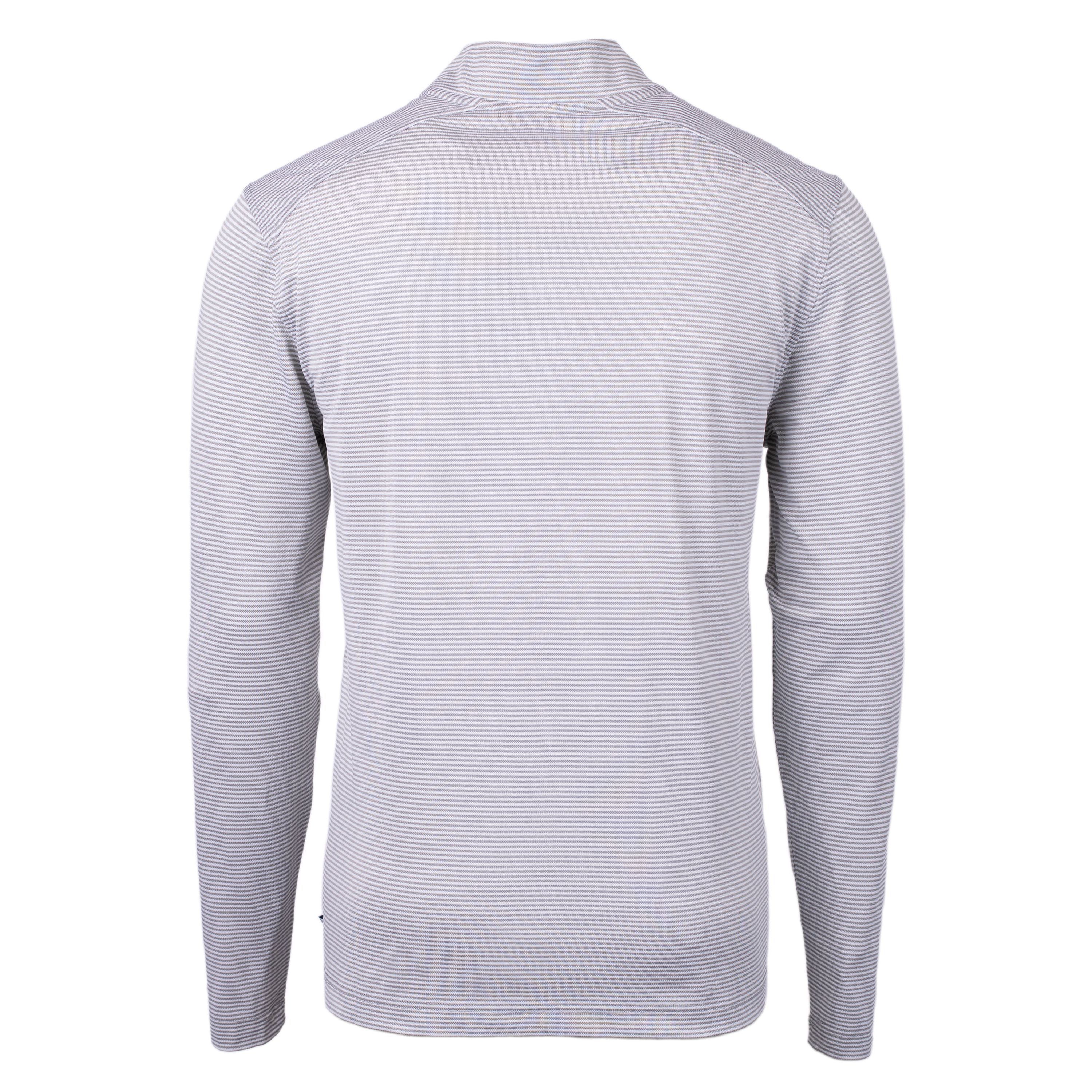 Virtue Eco Pique Micro Stripe Recycled Mens Big & Tall Quarter Zip