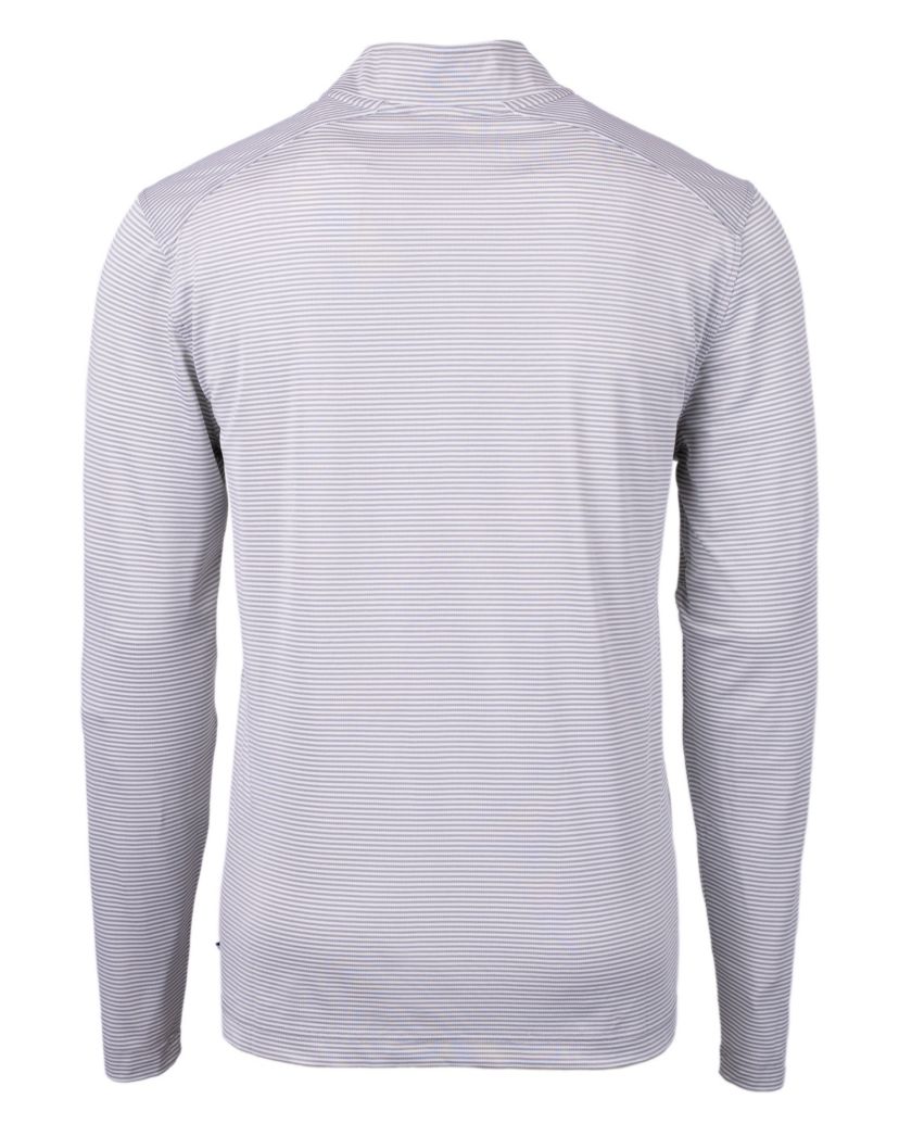 Virtue Eco Pique Micro Stripe Recycled Mens Big & Tall Quarter Zip