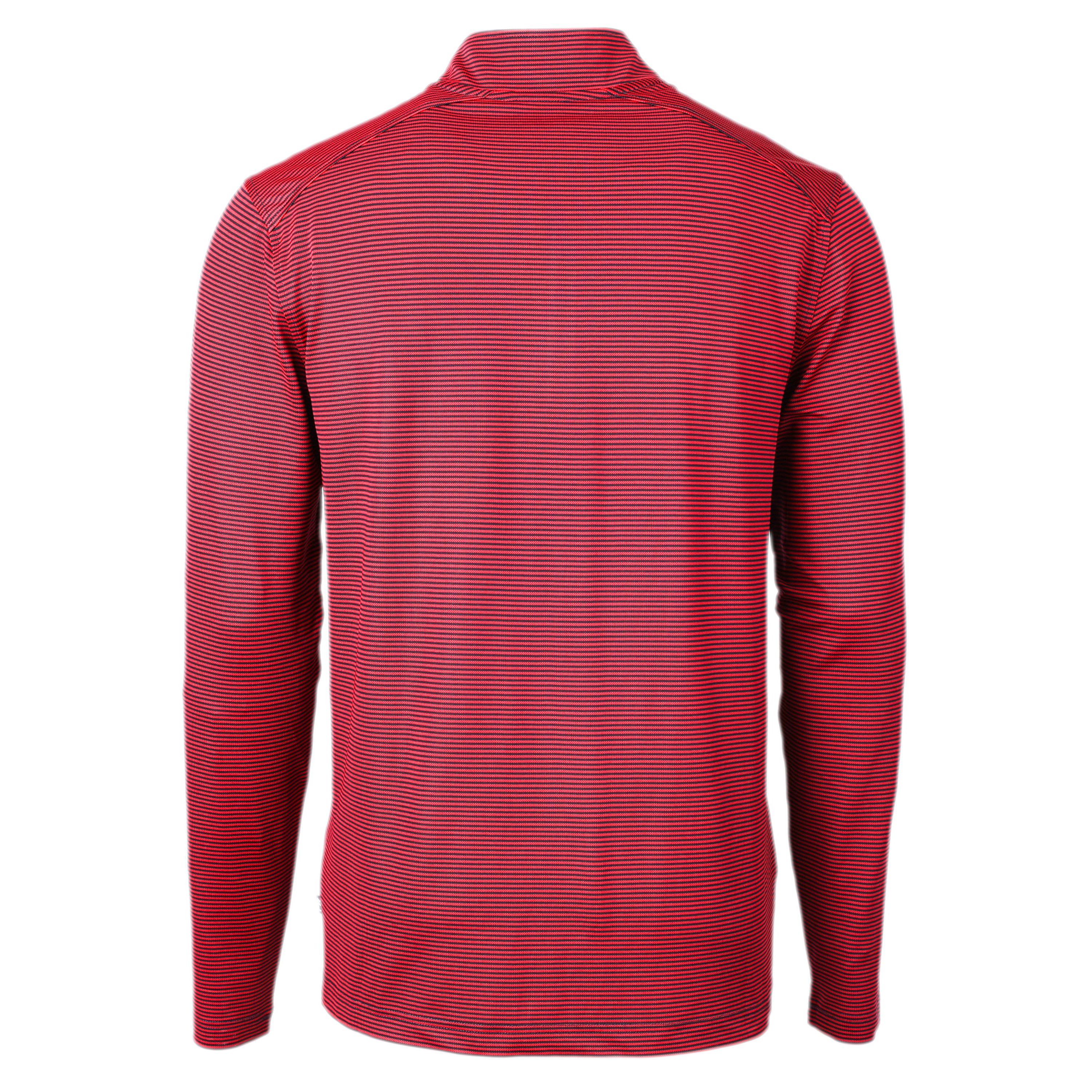 Virtue Eco Pique Micro Stripe Recycled Mens Big & Tall Quarter Zip
