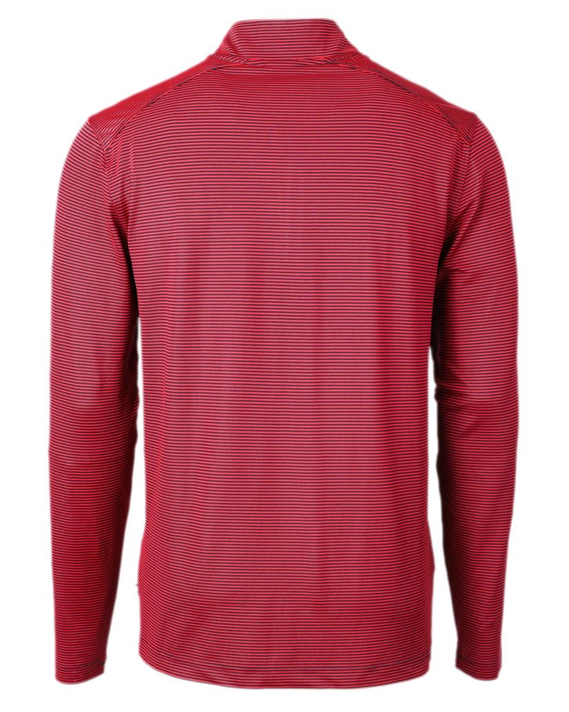 Virtue Eco Pique Micro Stripe Recycled Mens Big & Tall Quarter Zip