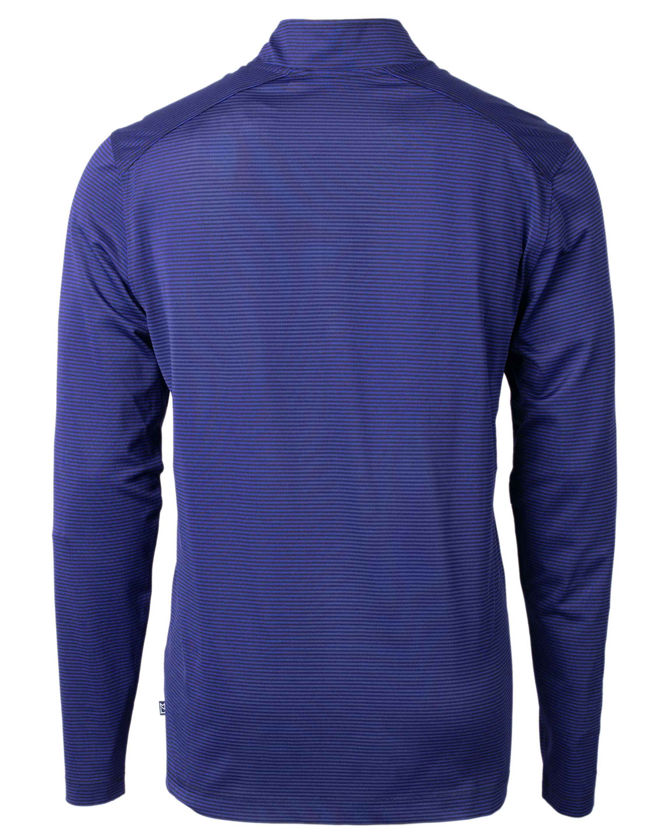 Virtue Eco Pique Micro Stripe Recycled Mens Big & Tall Quarter Zip
