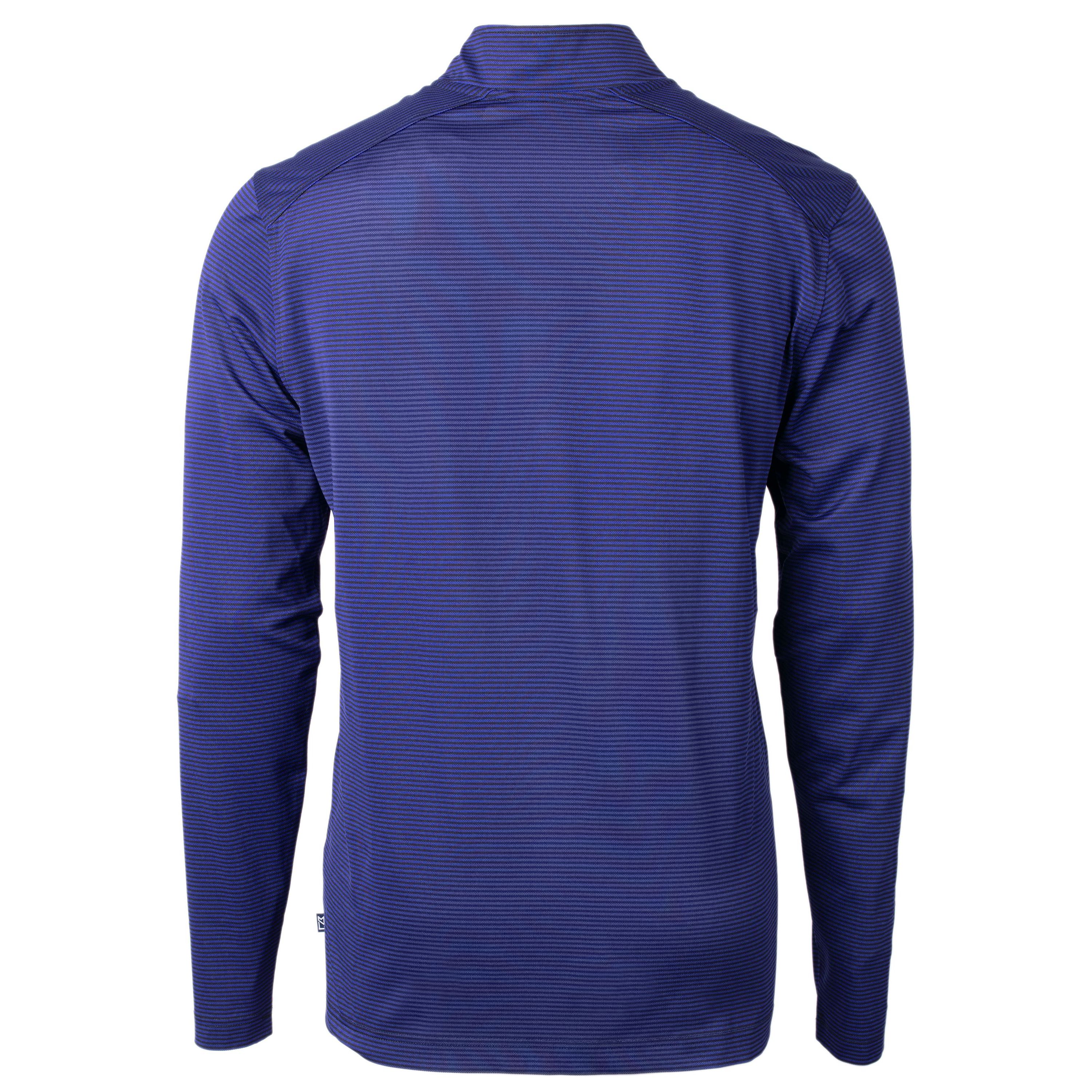 Virtue Eco Pique Micro Stripe Recycled Mens Big & Tall Quarter Zip