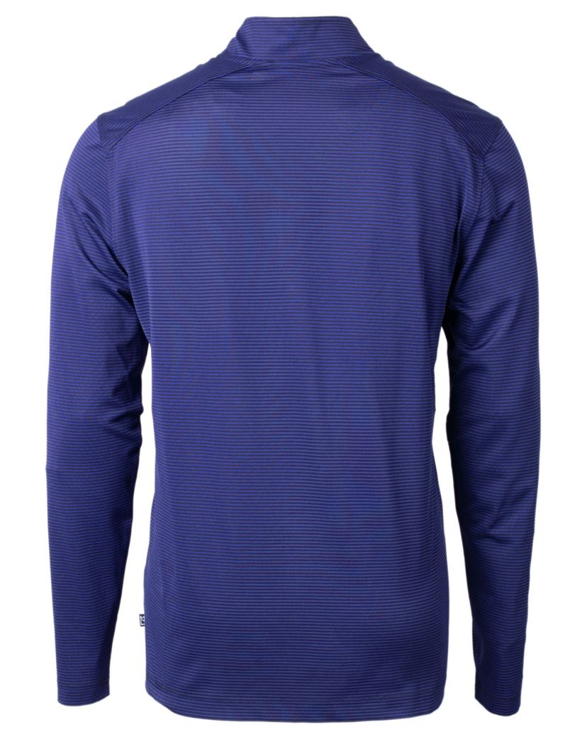 Virtue Eco Pique Micro Stripe Recycled Mens Big & Tall Quarter Zip