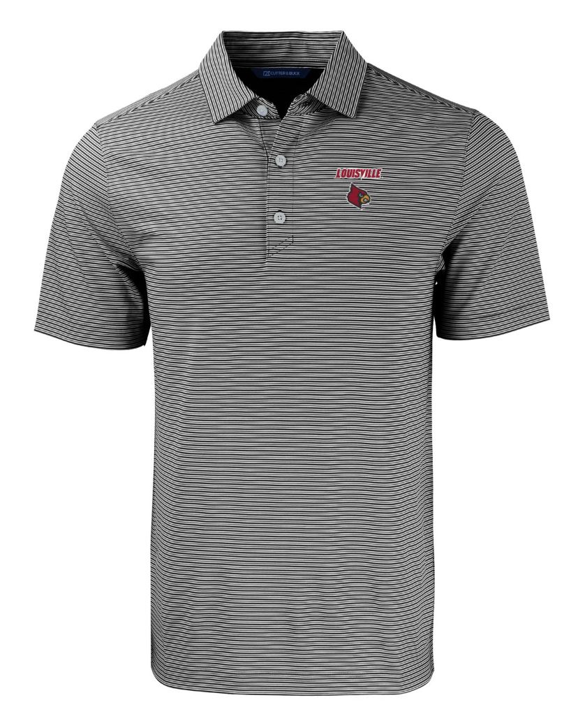 Big & Tall NCAA Louisville Cardinals Forge Eco Double Stripe Stretch Recycled Polo