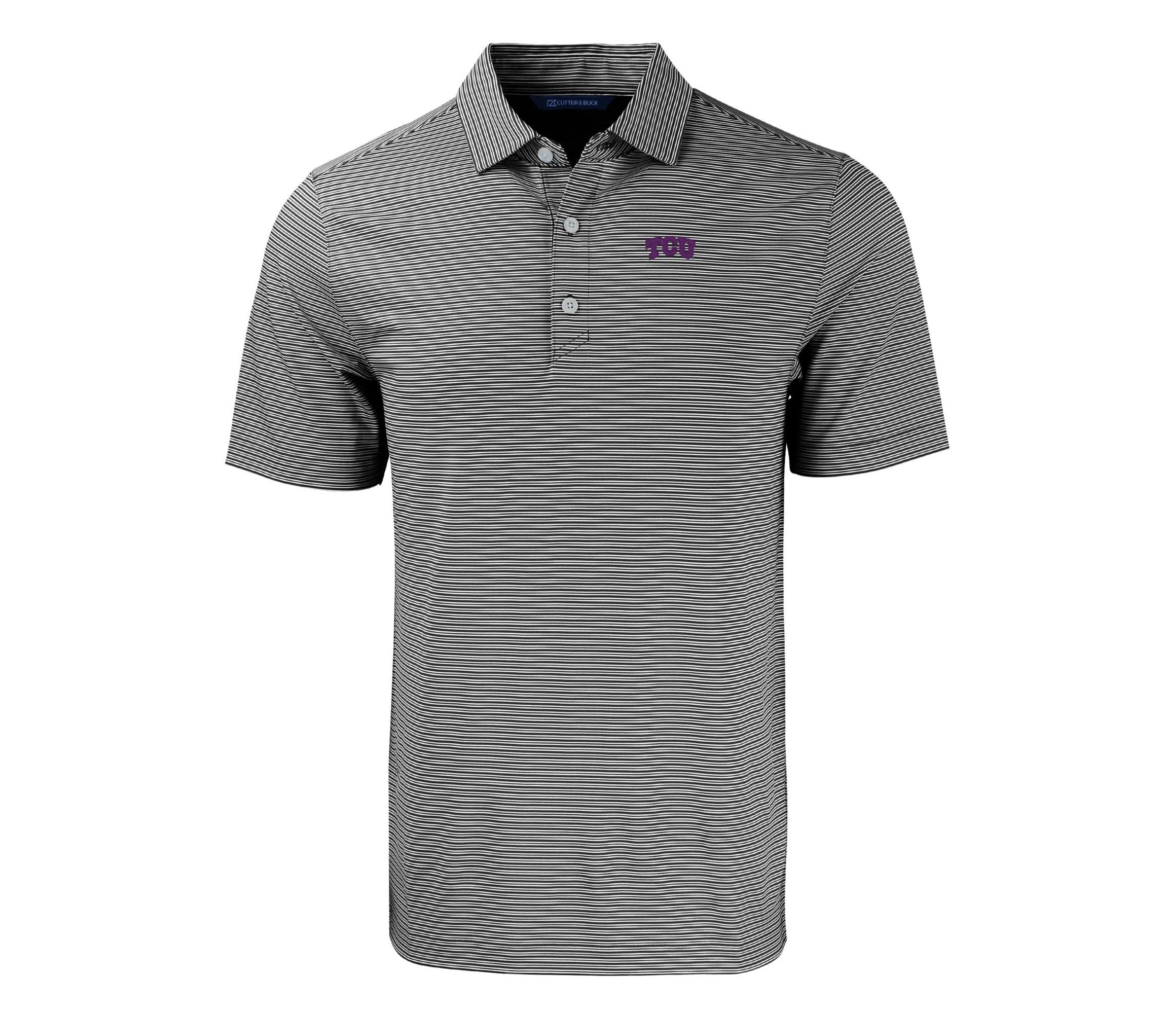 Big & Tall NCAA TCU Horned Frogs Forge Eco Double Stripe Stretch Recycled Polo
