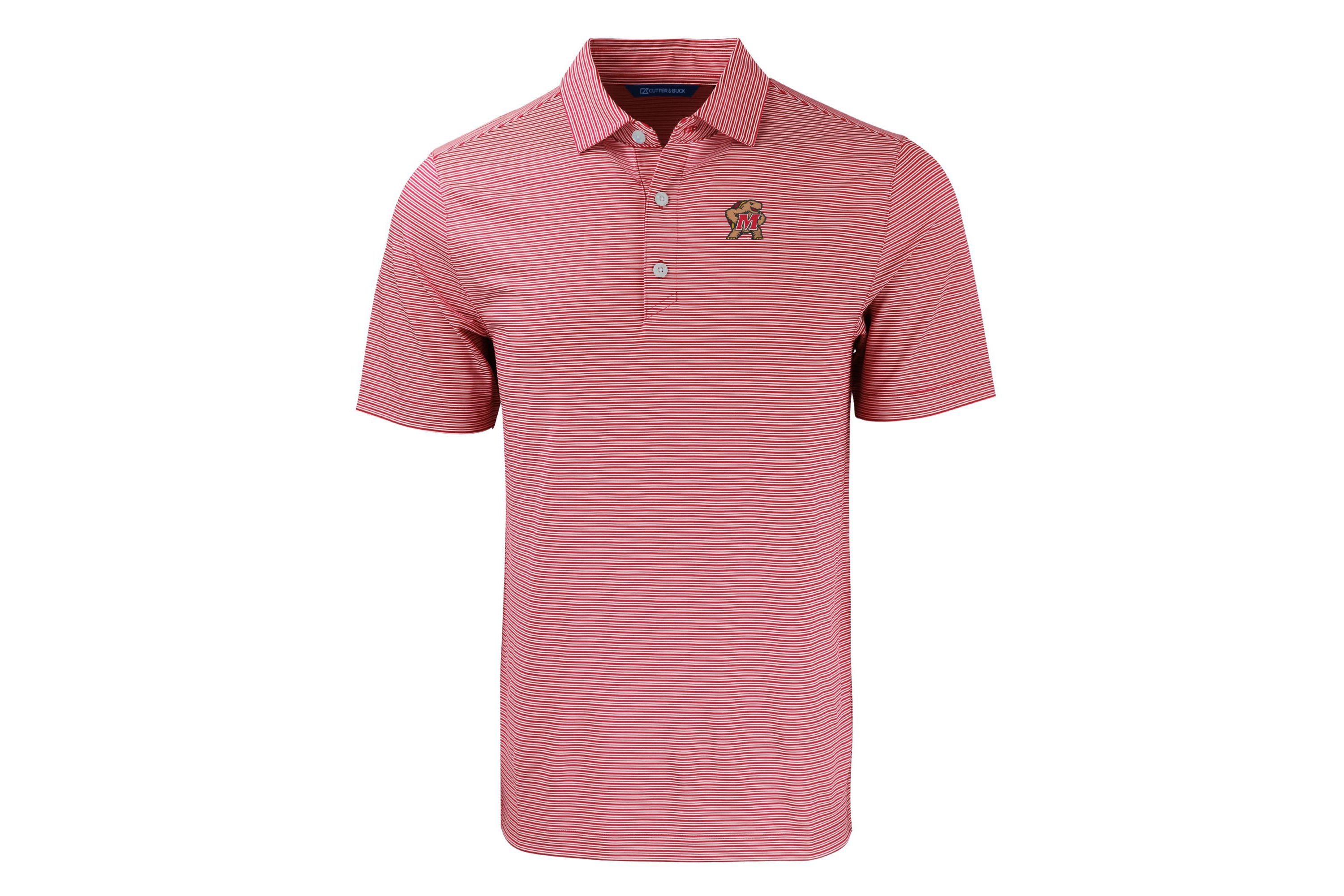 Big & Tall NCAA Maryland Terrapins Forge Eco Double Stripe Stretch Recycled Polo