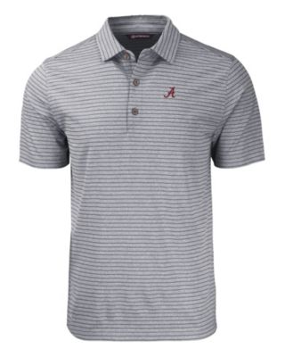 Cutter & Buck Men's Alabama Crimson Tide NCAA Alabama Tide Big & Tall Forge Eco Stripe Stretch Recycled Polo, Black -  0197946505291