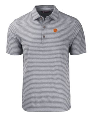 Cutter & Buck Men's Big & Tall NCAA Clemson Tigers Forge Eco Heather Stripe Stretch Recycled Polo, Black, 5XL Big -  0197947192247