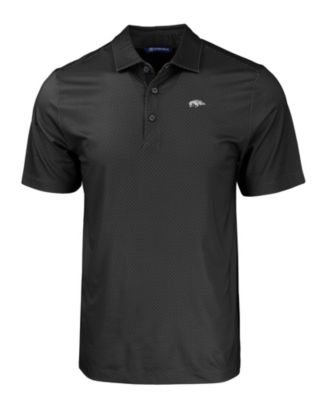 Cutter & Buck Men's Big & Tall NCAA Arkansas Razorbacks Pike Eco Tonal Geo Print Stretch Recycled Polo, Black, 3XL Big -  0197946529044