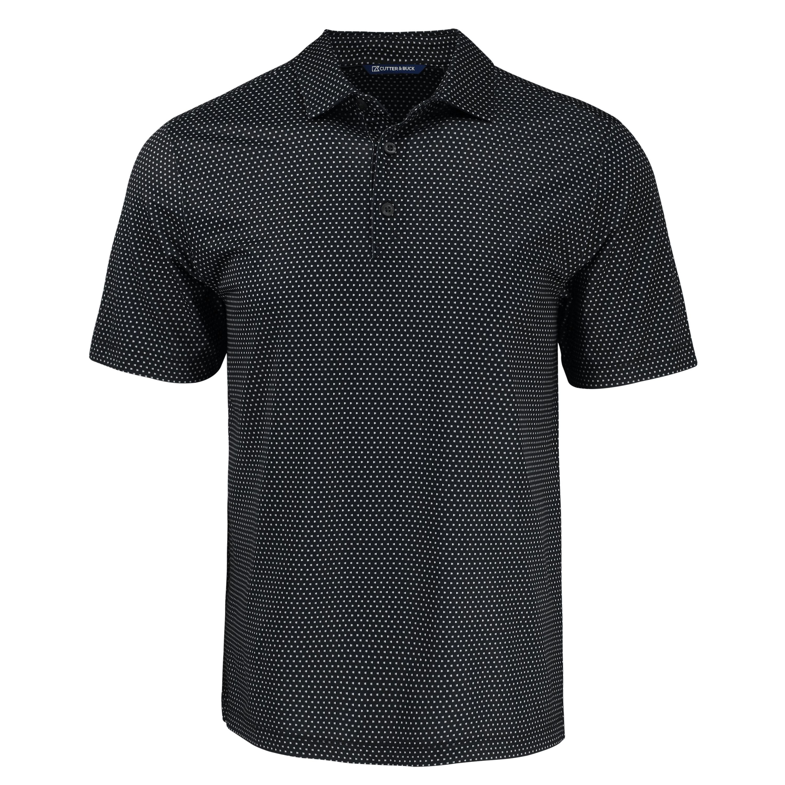 Cutter & Buck Pike Eco Shadow Check Print Recycled Mens Big & Tall Polo