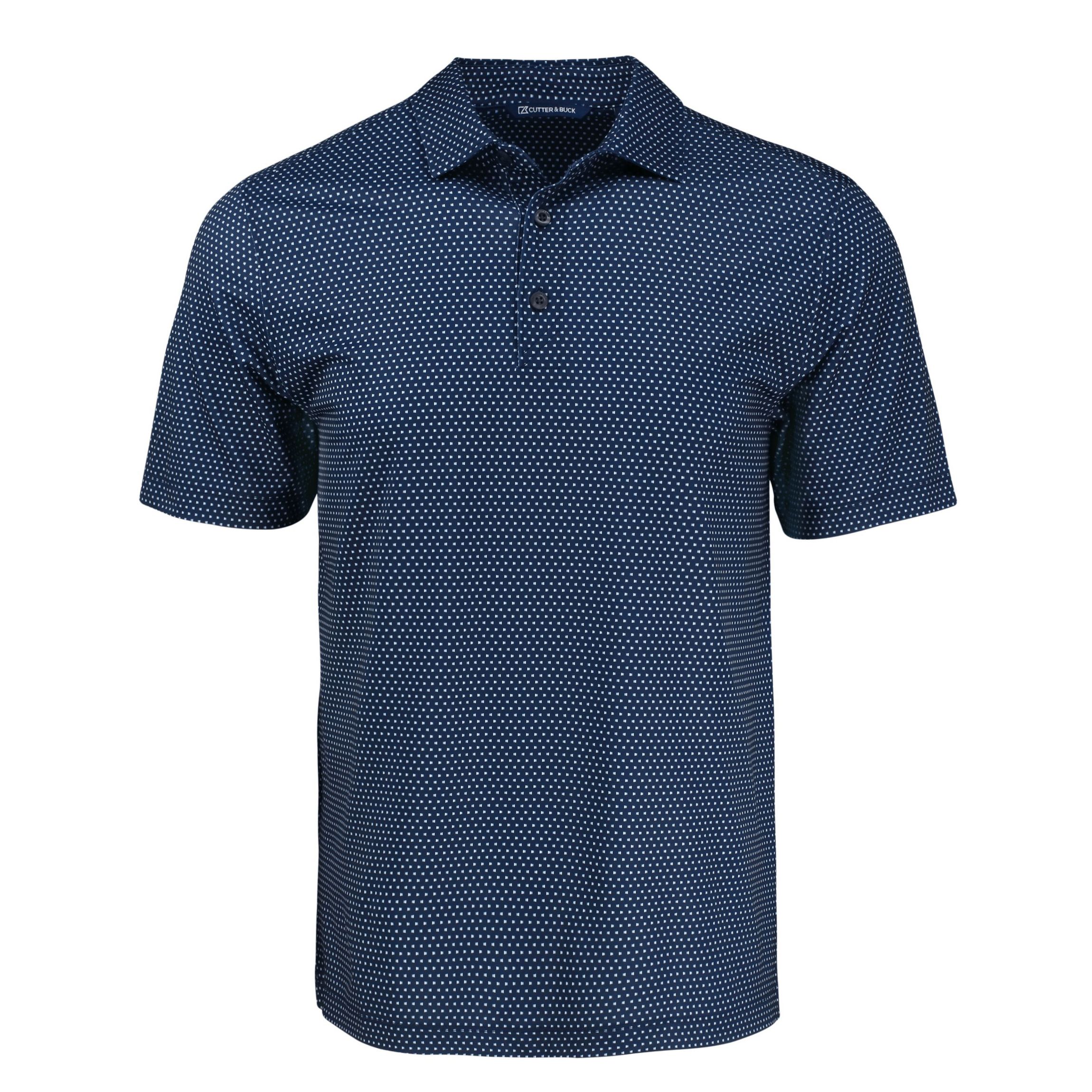 Cutter & Buck Pike Eco Shadow Check Print Recycled Mens Big & Tall Polo