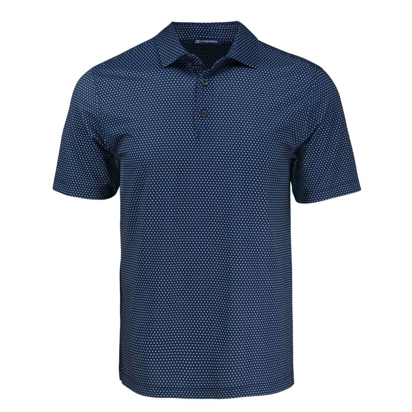 Cutter & Buck Pike Eco Shadow Check Print Recycled Mens Big & Tall Polo