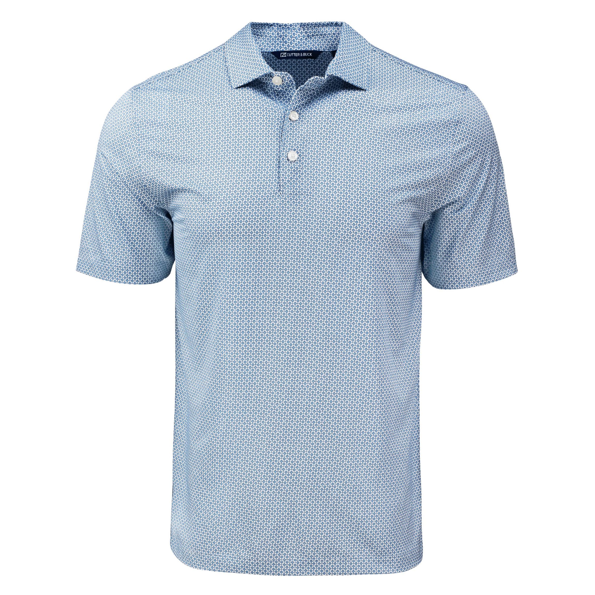 Cutter & Buck Pike Eco Diamond Dot Print Recycled Mens Big & Tall Polo