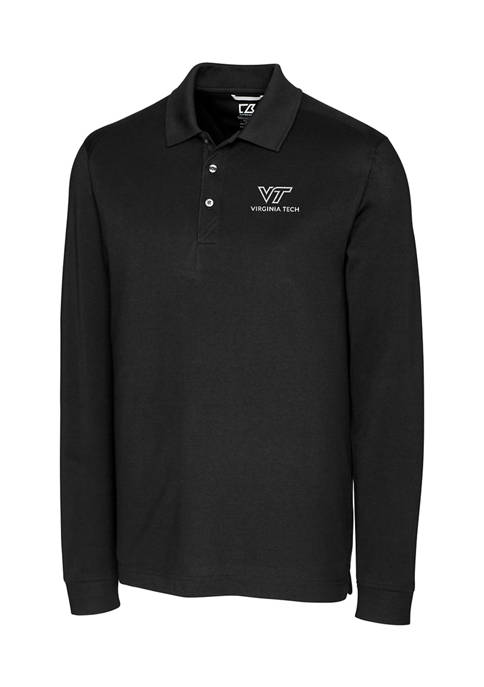 Big & Tall NCAA Virginia Tech Hokies Advantage Long Sleeved Polo Shirt