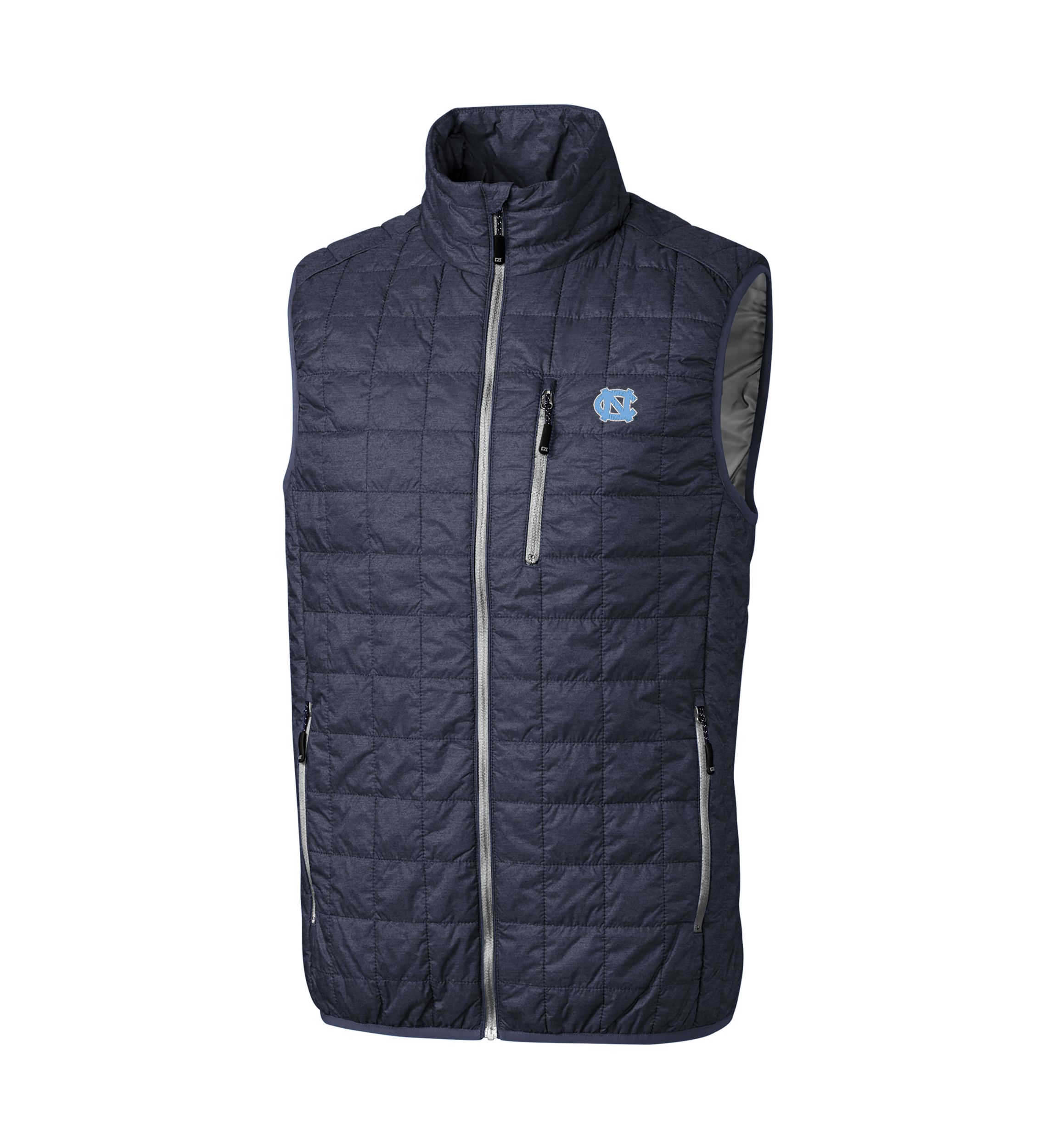 NCAA Heathered North Carolina Tar Heels Big & Tall Rainier PrimaLoft Eco Full-Zip Puffer Vest