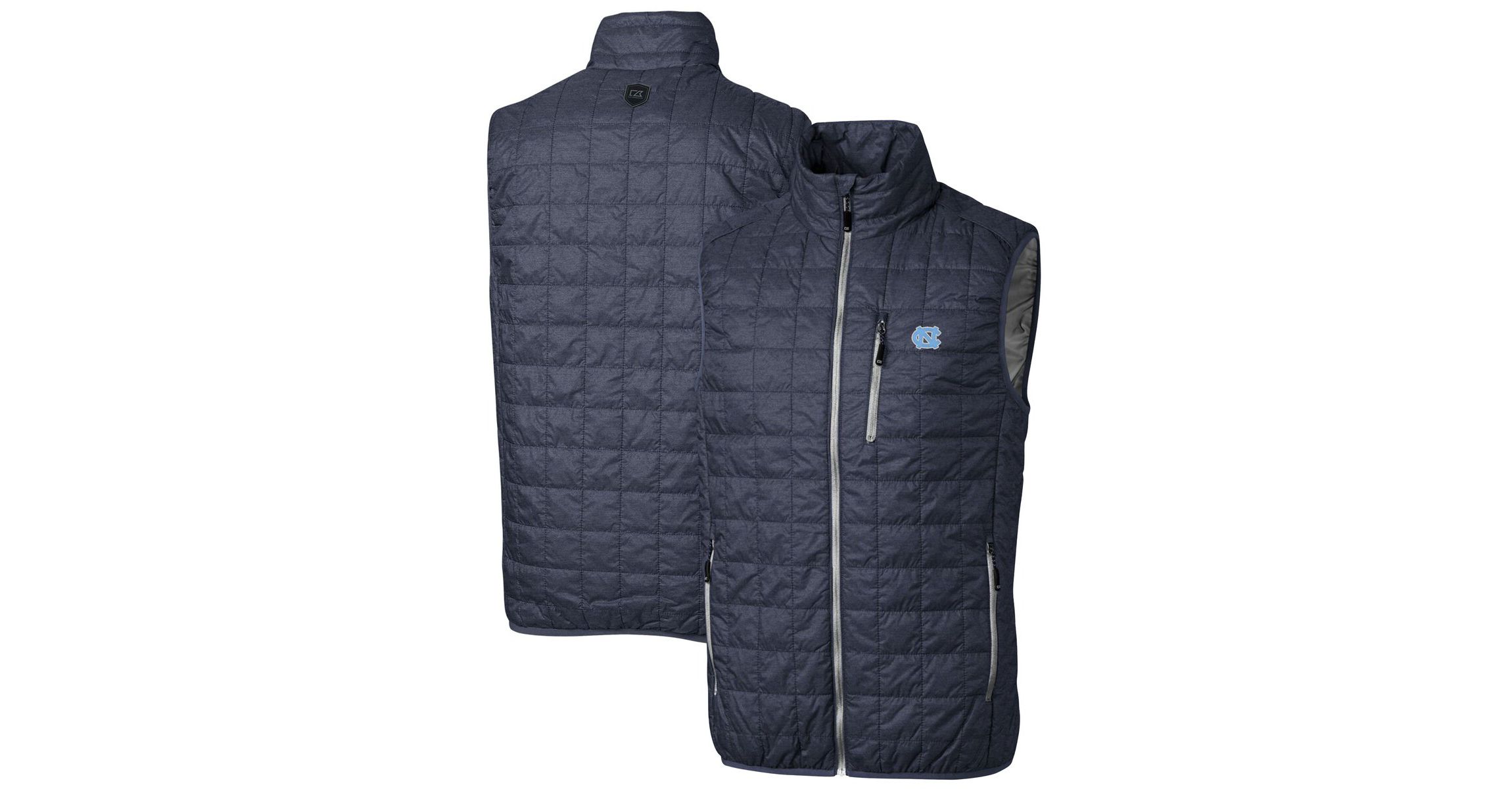 NCAA Heathered North Carolina Tar Heels Big & Tall Rainier PrimaLoft Eco Full-Zip Puffer Vest