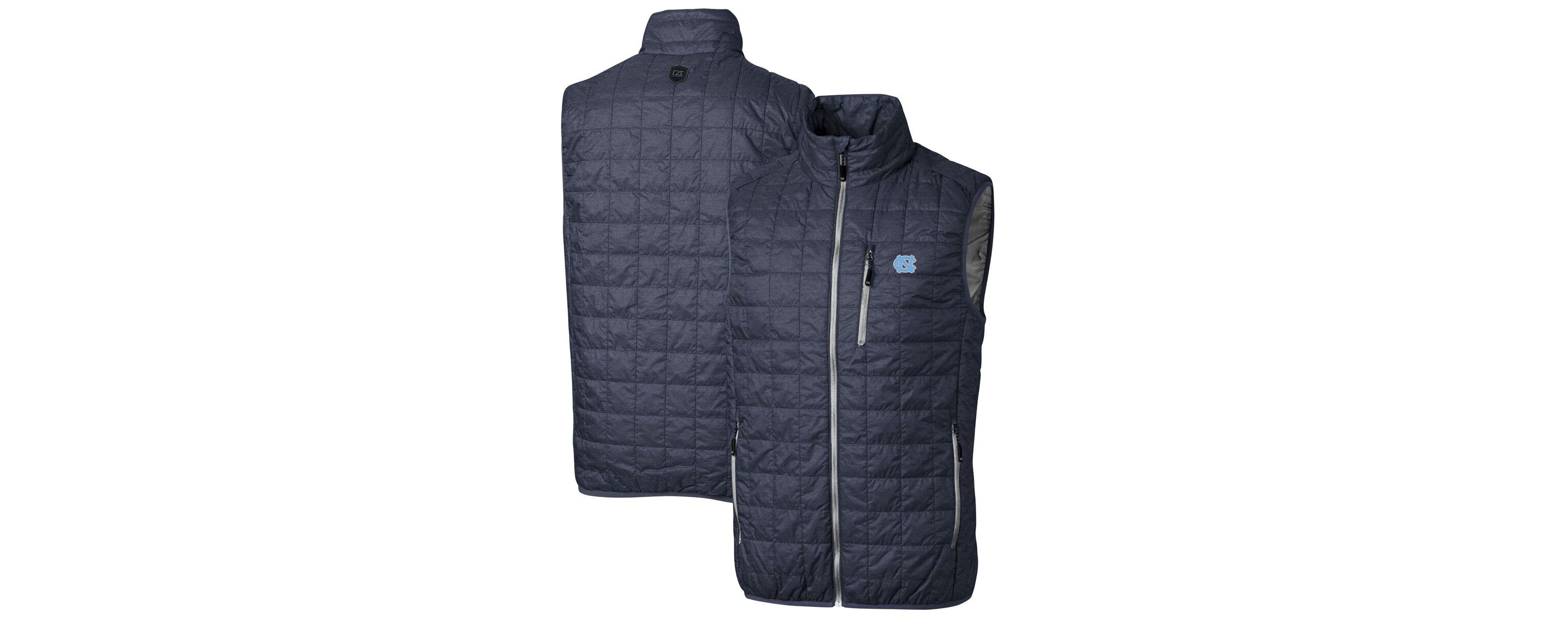 NCAA Heathered North Carolina Tar Heels Big & Tall Rainier PrimaLoft Eco Full-Zip Puffer Vest