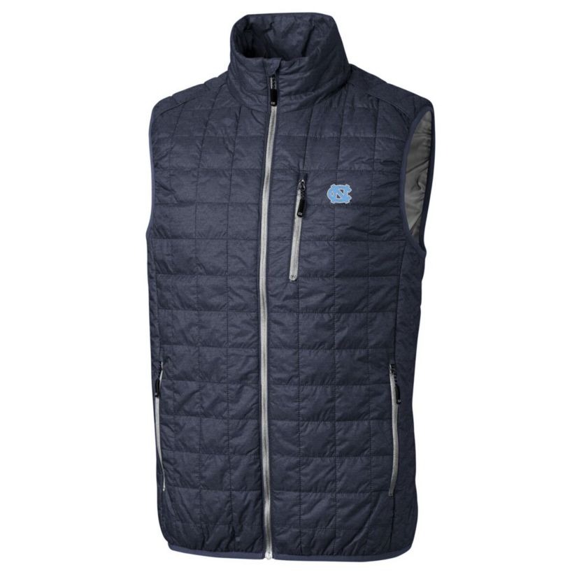 NCAA Heathered North Carolina Tar Heels Big & Tall Rainier PrimaLoft Eco Full-Zip Puffer Vest