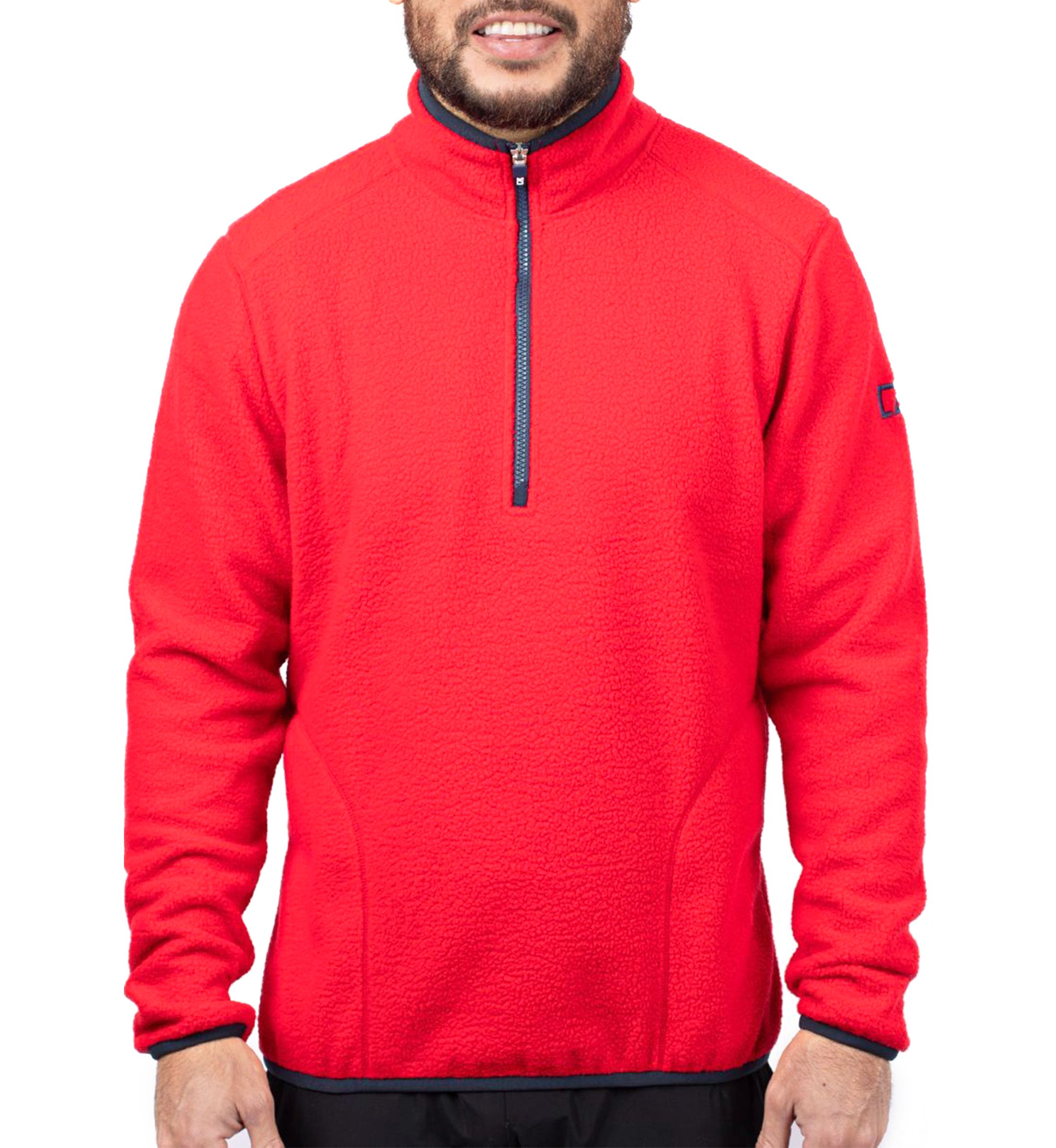 Cascade Eco Sherpa Fleece Mens Big & Tall Quarter Zip Jacket
