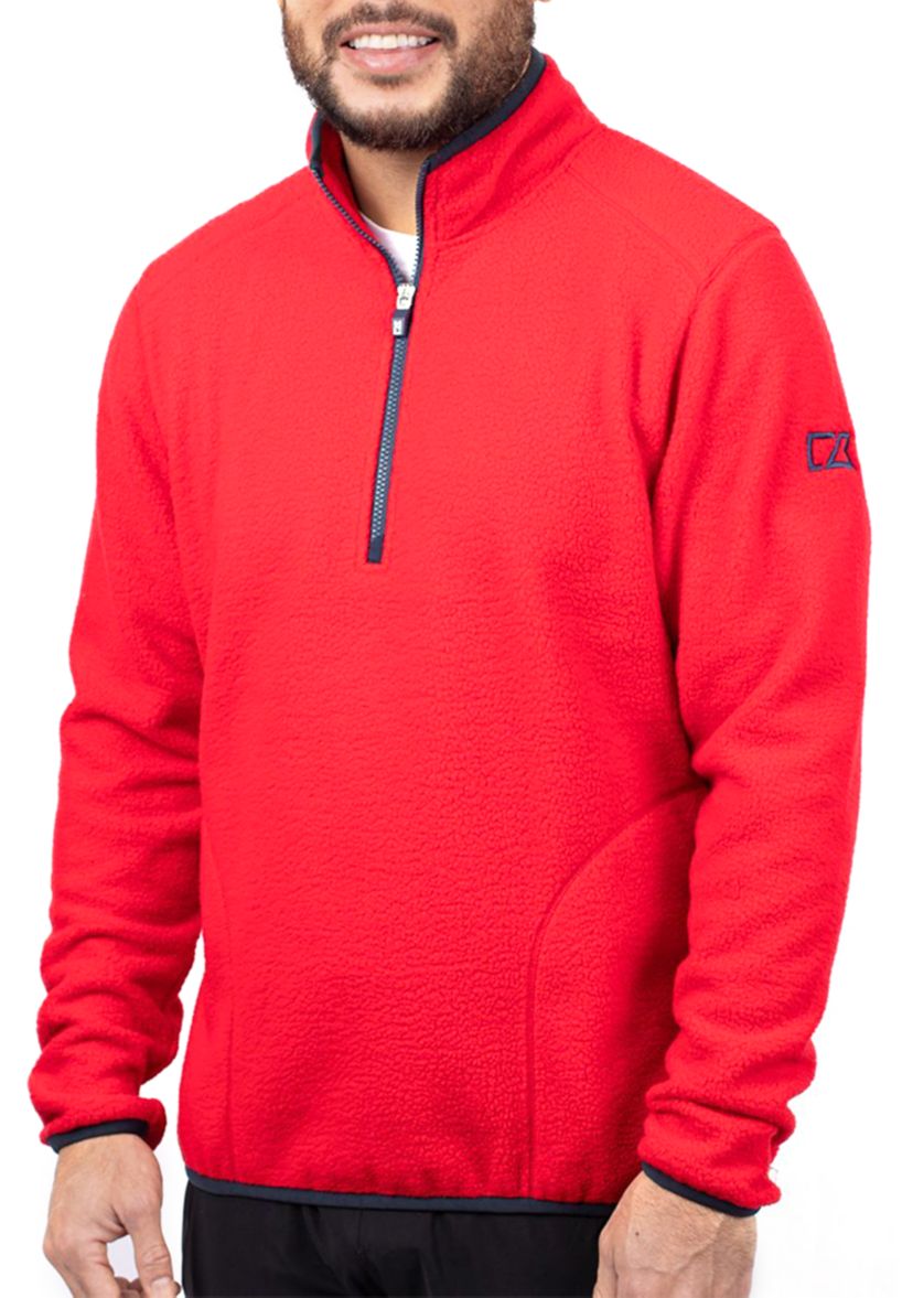 Cascade Eco Sherpa Fleece Mens Big & Tall Quarter Zip Jacket