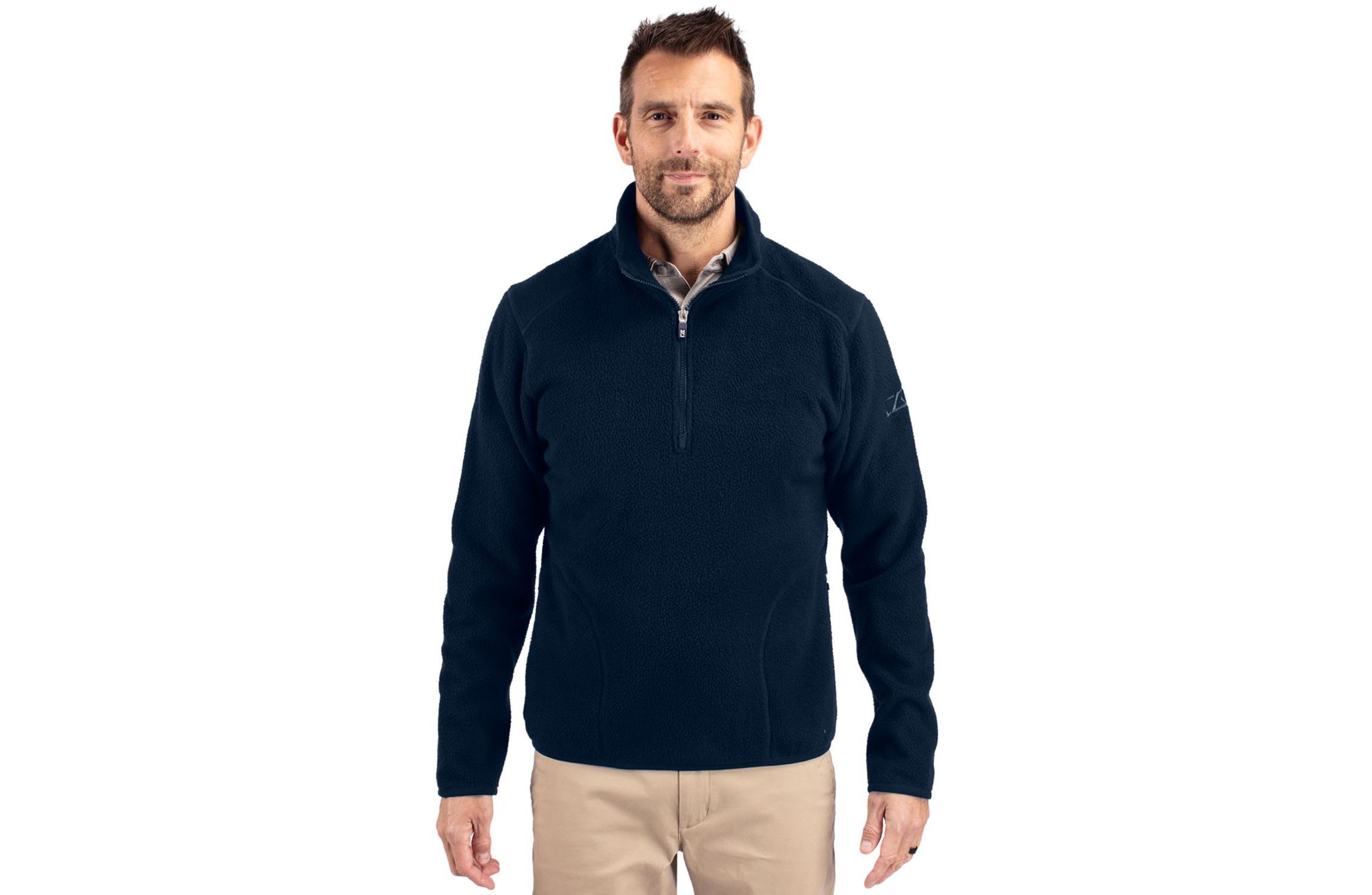 Cascade Eco Sherpa Fleece Mens Big & Tall Quarter Zip Jacket