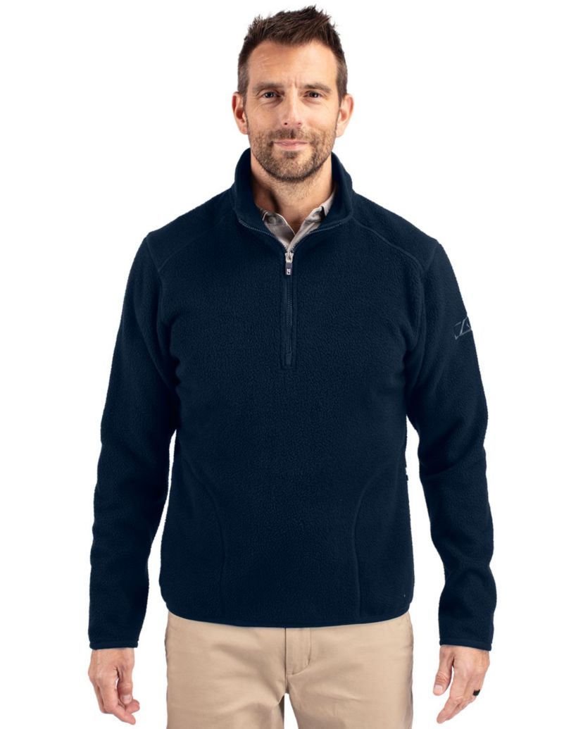 Cascade Eco Sherpa Fleece Mens Big & Tall Quarter Zip Jacket