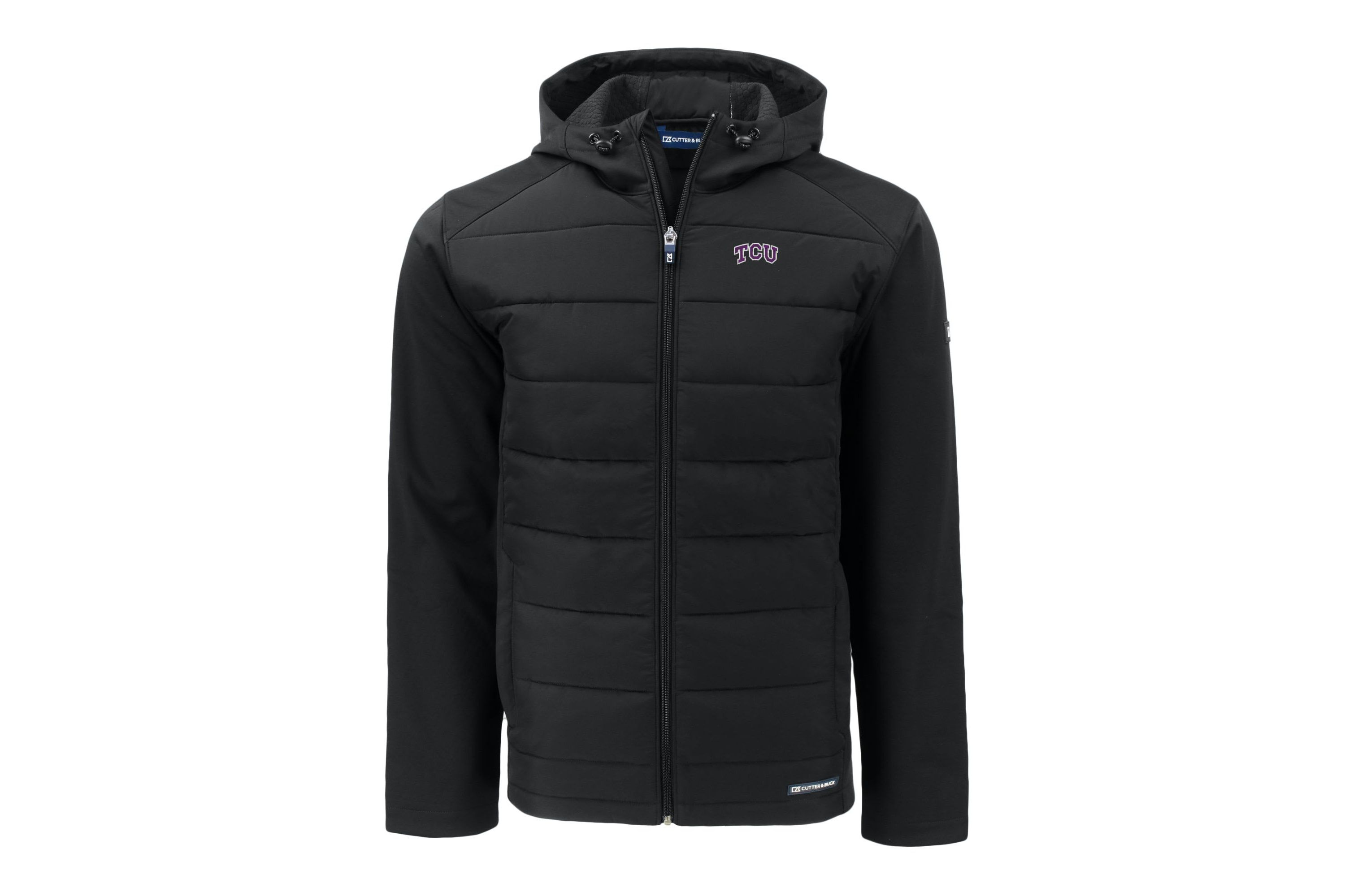 NCAA TCU Horned Frogs Big & Tall Evoke Hybrid Eco Softshell Recycled Full-Zip Hoodie