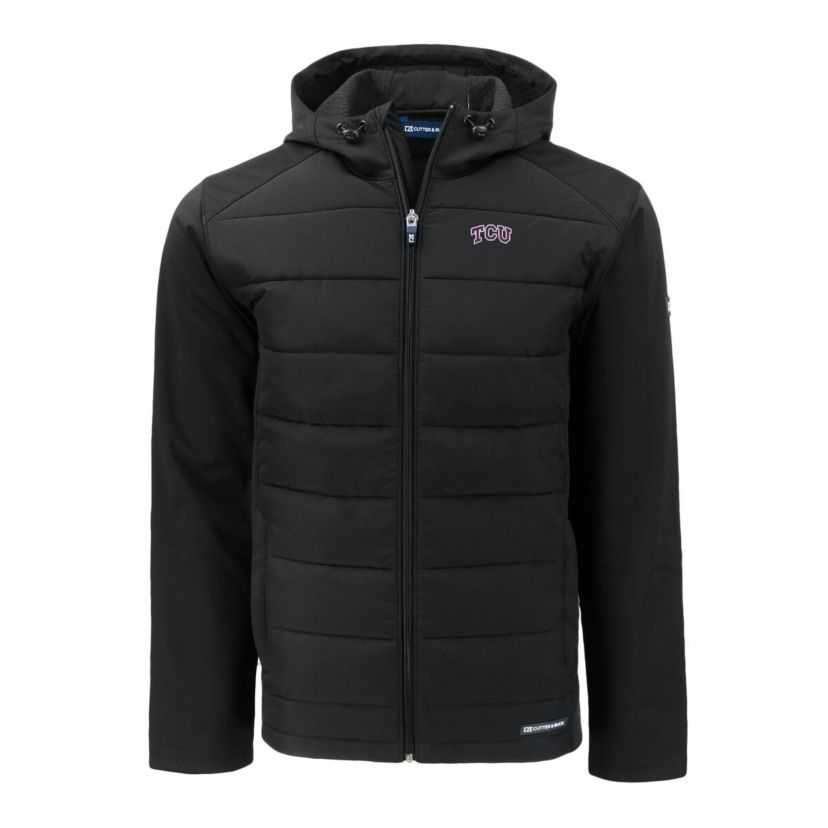 NCAA TCU Horned Frogs Big & Tall Evoke Hybrid Eco Softshell Recycled Full-Zip Hoodie