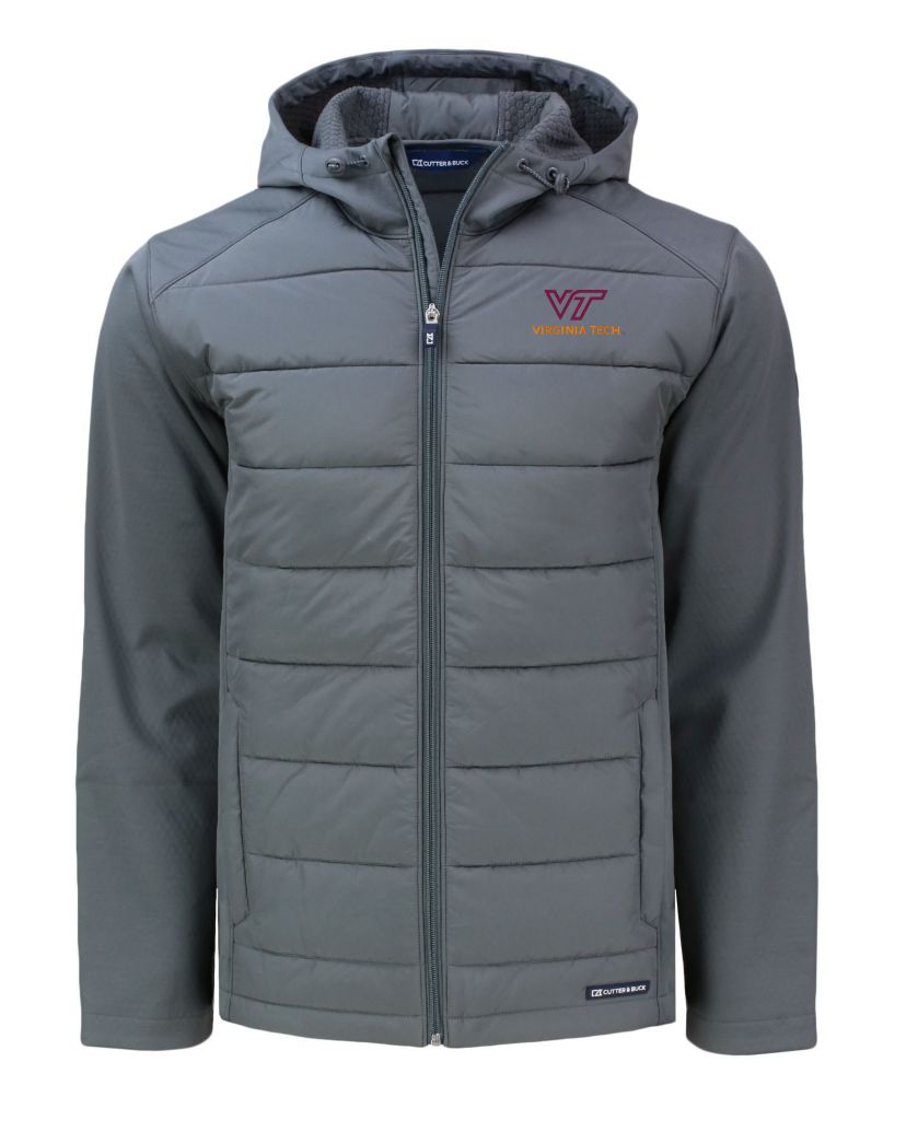NCAA Virginia Tech Hokies Big & Tall Evoke Hybrid Eco Softshell Recycled Full-Zip Hoodie
