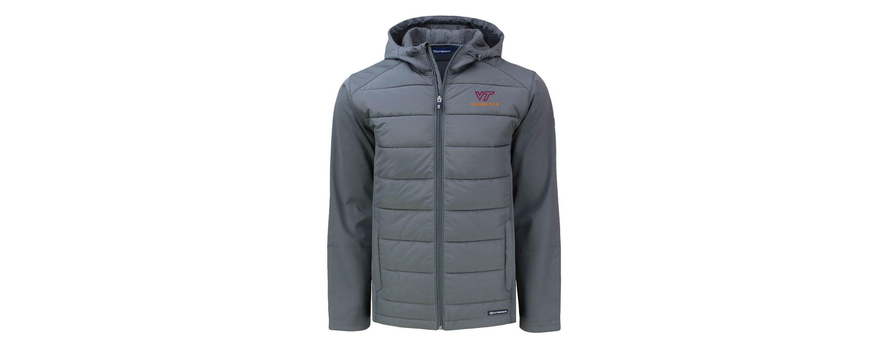 NCAA Virginia Tech Hokies Big & Tall Evoke Hybrid Eco Softshell Recycled Full-Zip Hoodie