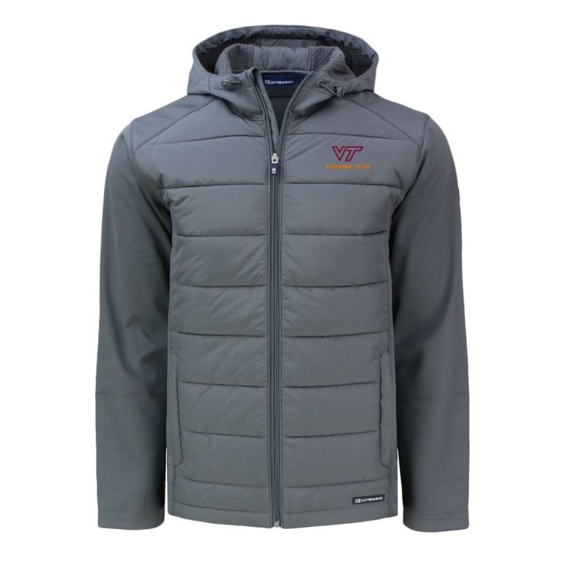 NCAA Virginia Tech Hokies Big & Tall Evoke Hybrid Eco Softshell Recycled Full-Zip Hoodie