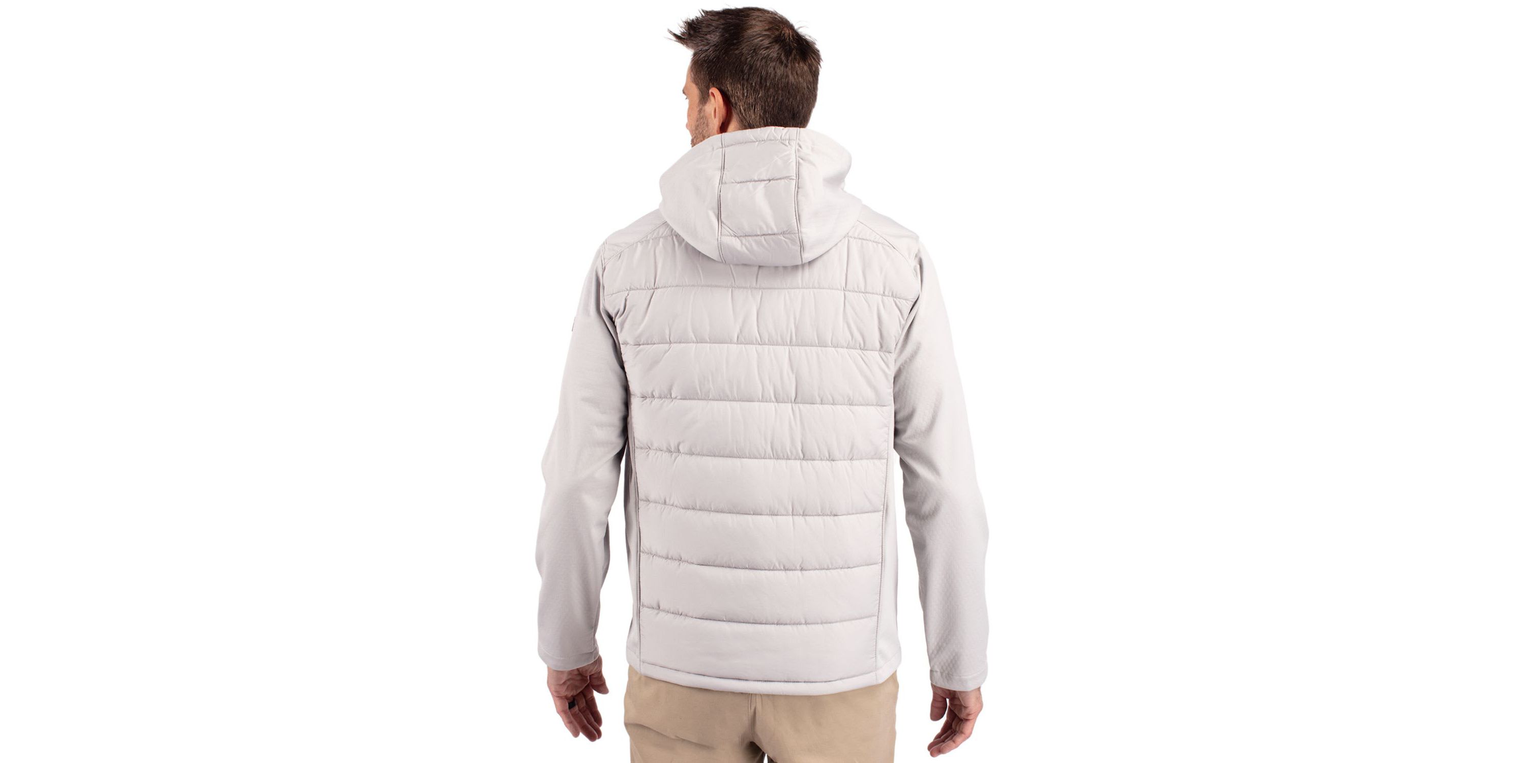 Cutter & Buck Evoke Hybrid Eco Softshell Recycled Full Zip Mens Big & Tall Hooded Jacket