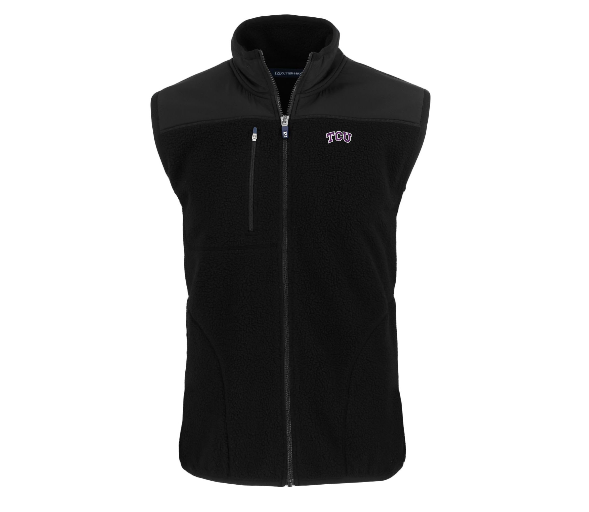 NCAA TCU Horned Frogs Big & Tall Cascade Eco Sherpa Fleece Full-Zip Vest